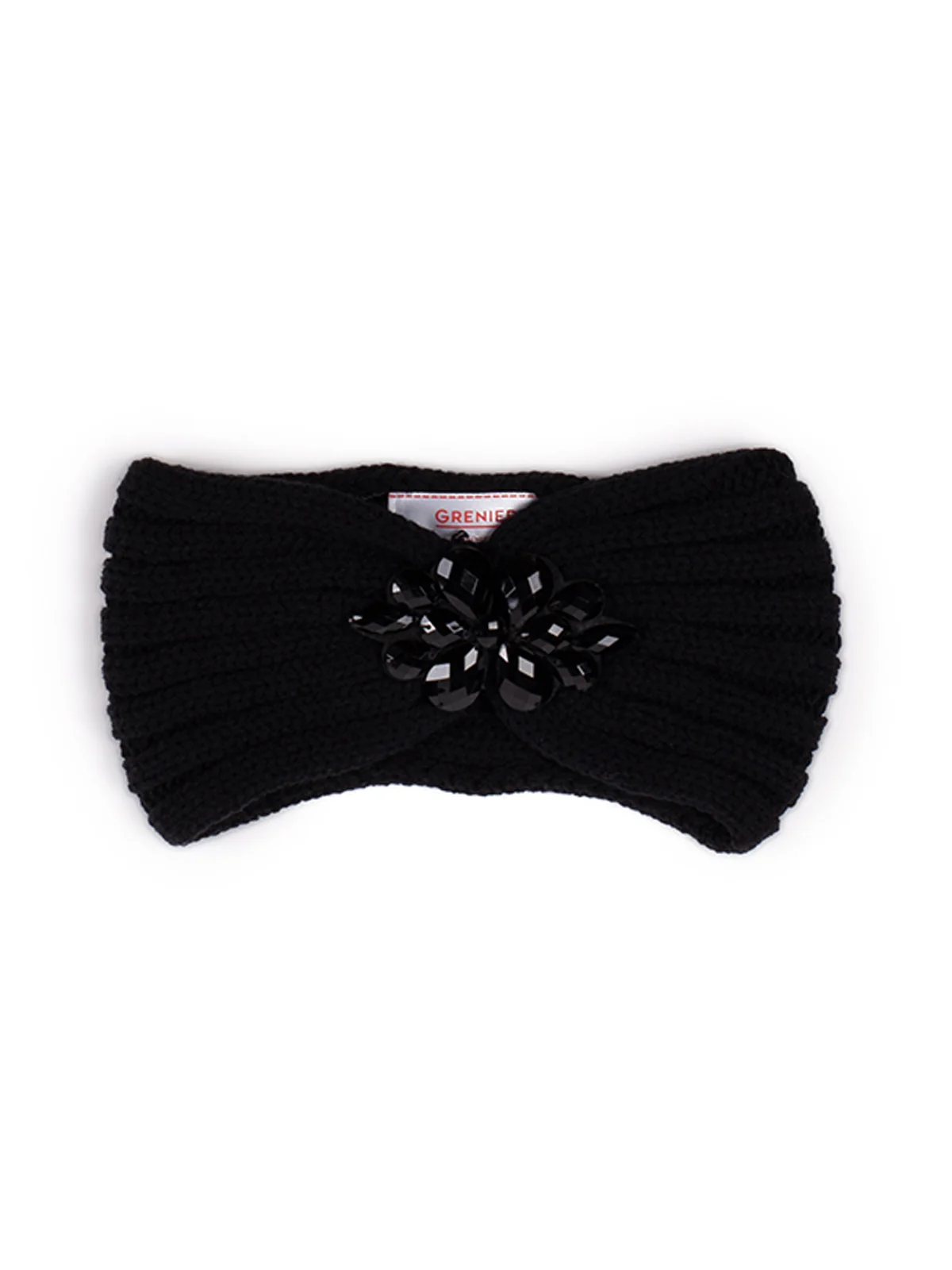 Bandeau tricoté avec perles