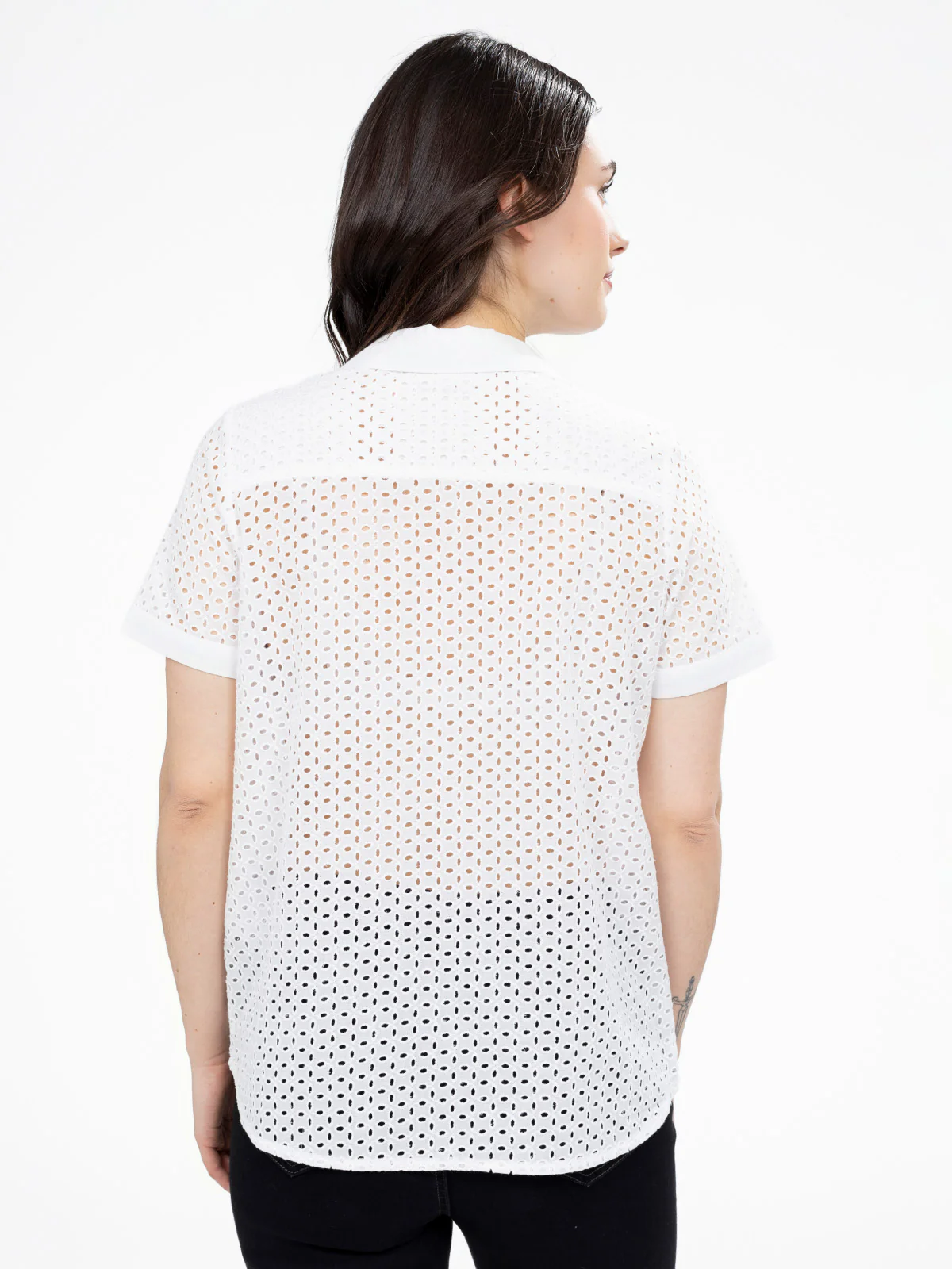 Blouse ample à manches courtes avec boutons - Image 3