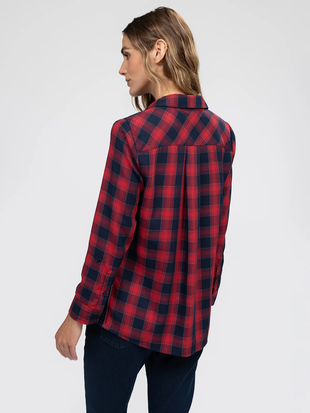 Blouse ample longueur tunique avec boutons - Image 3