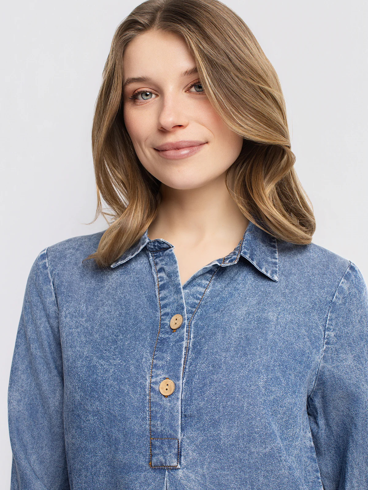 Blouse longueur tunique ample à manches 3/4 - Image 6