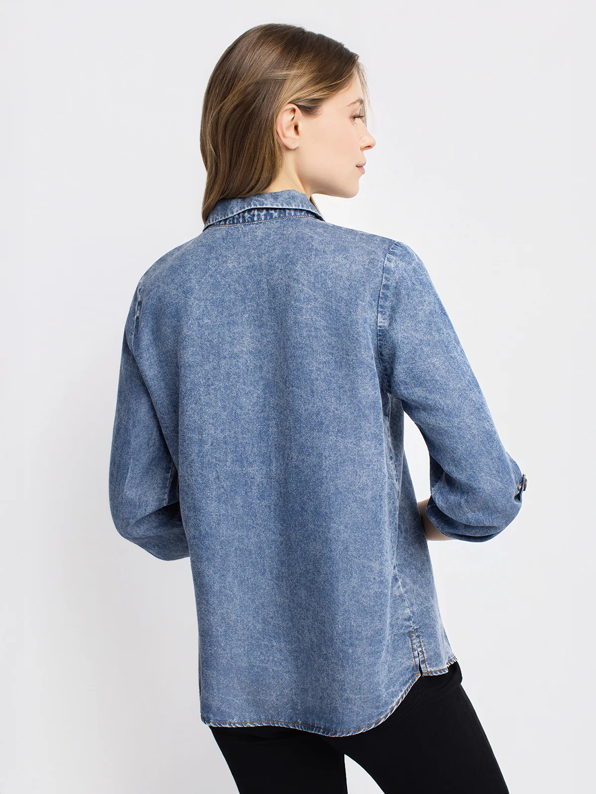 Blouse longueur tunique ample à manches 3/4 - Image 7