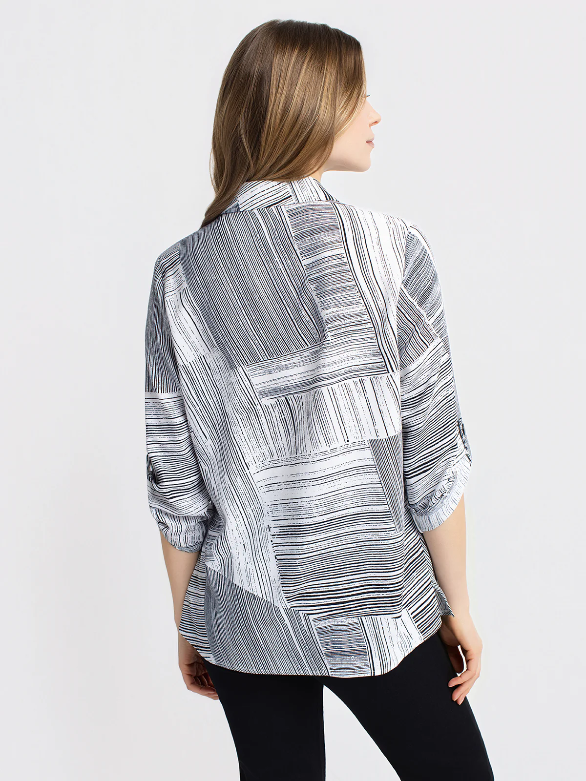 Blouse longueur tunique ample à manches 3/4 - Image 3