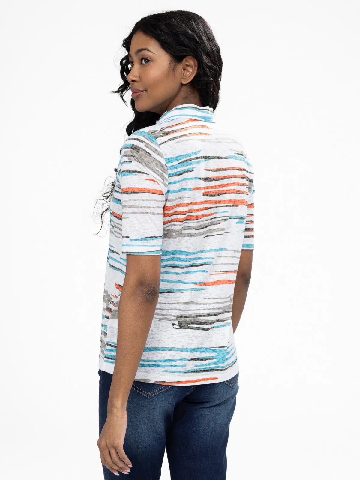 Blouse semi-ajustée à manches 3/4 avec boutons - Image 7