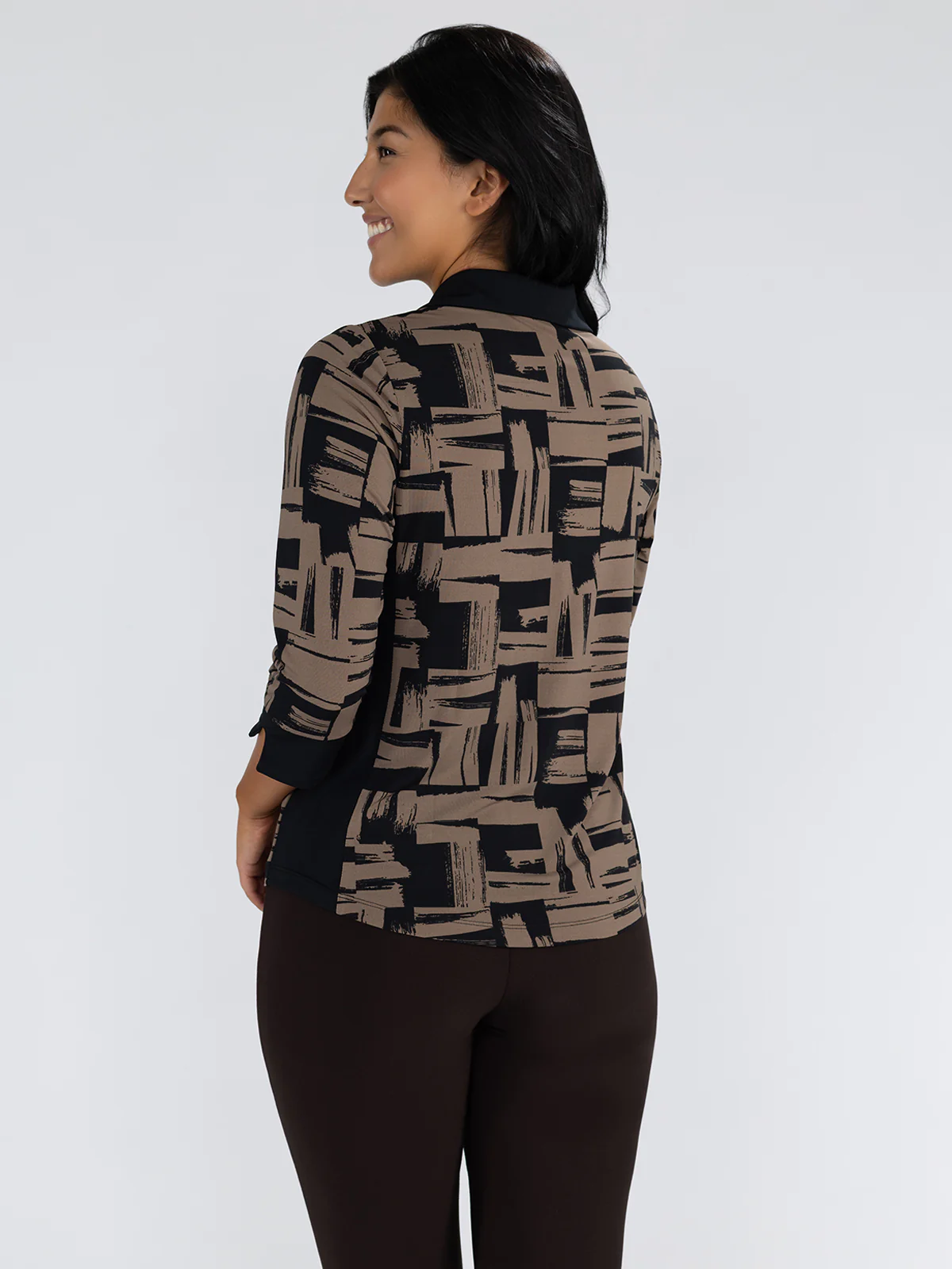 Blouse semi-ajustée à manches 3/4 avec boutons - Image 3
