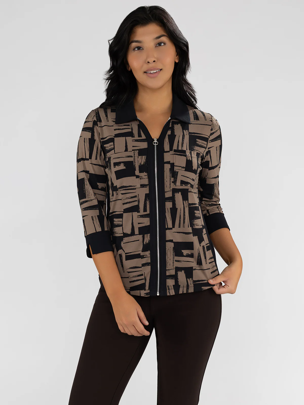 Blouse semi-ajustée à manches 3/4 avec boutons - Image 5