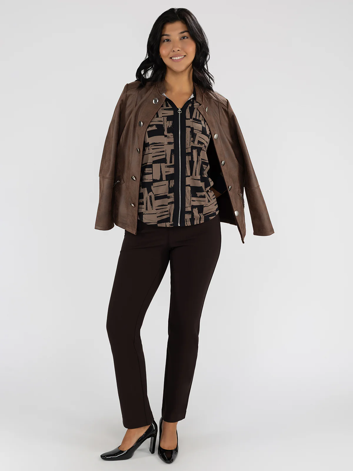 Blouse semi-ajustée à manches 3/4 avec boutons - Image 6