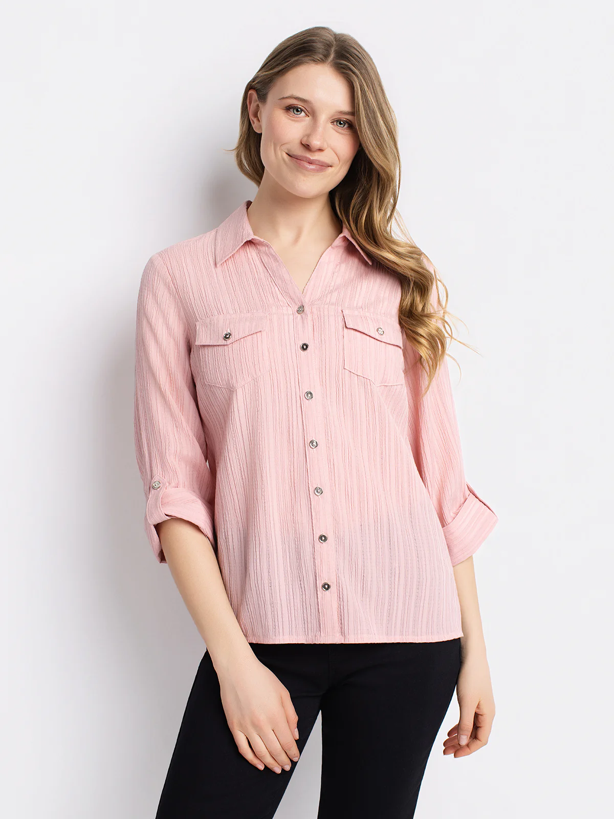 Blouse semi-ajustée à manches 3/4 avec boutons - Image 13