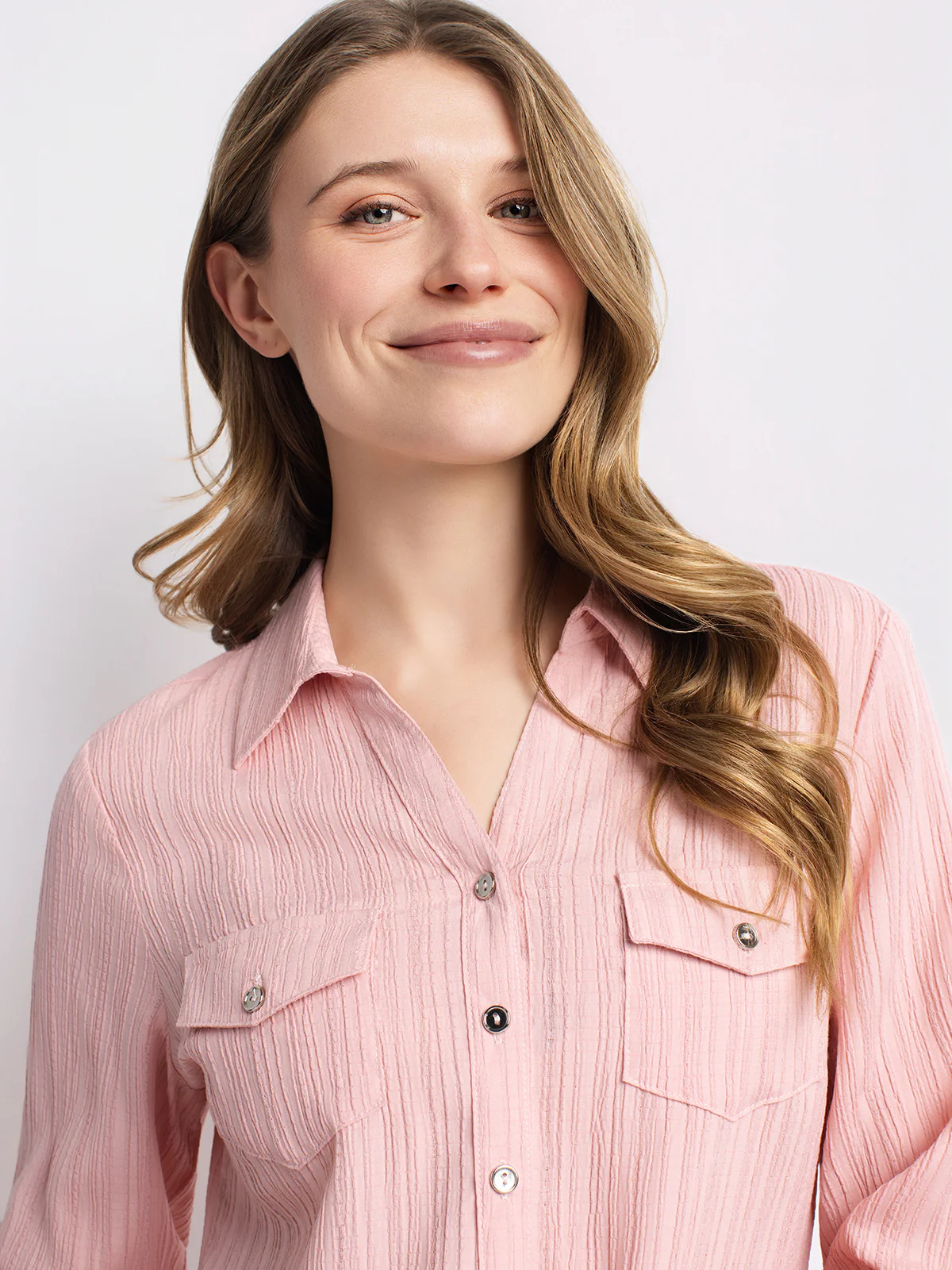 Blouse semi-ajustée à manches 3/4 avec boutons - Image 14