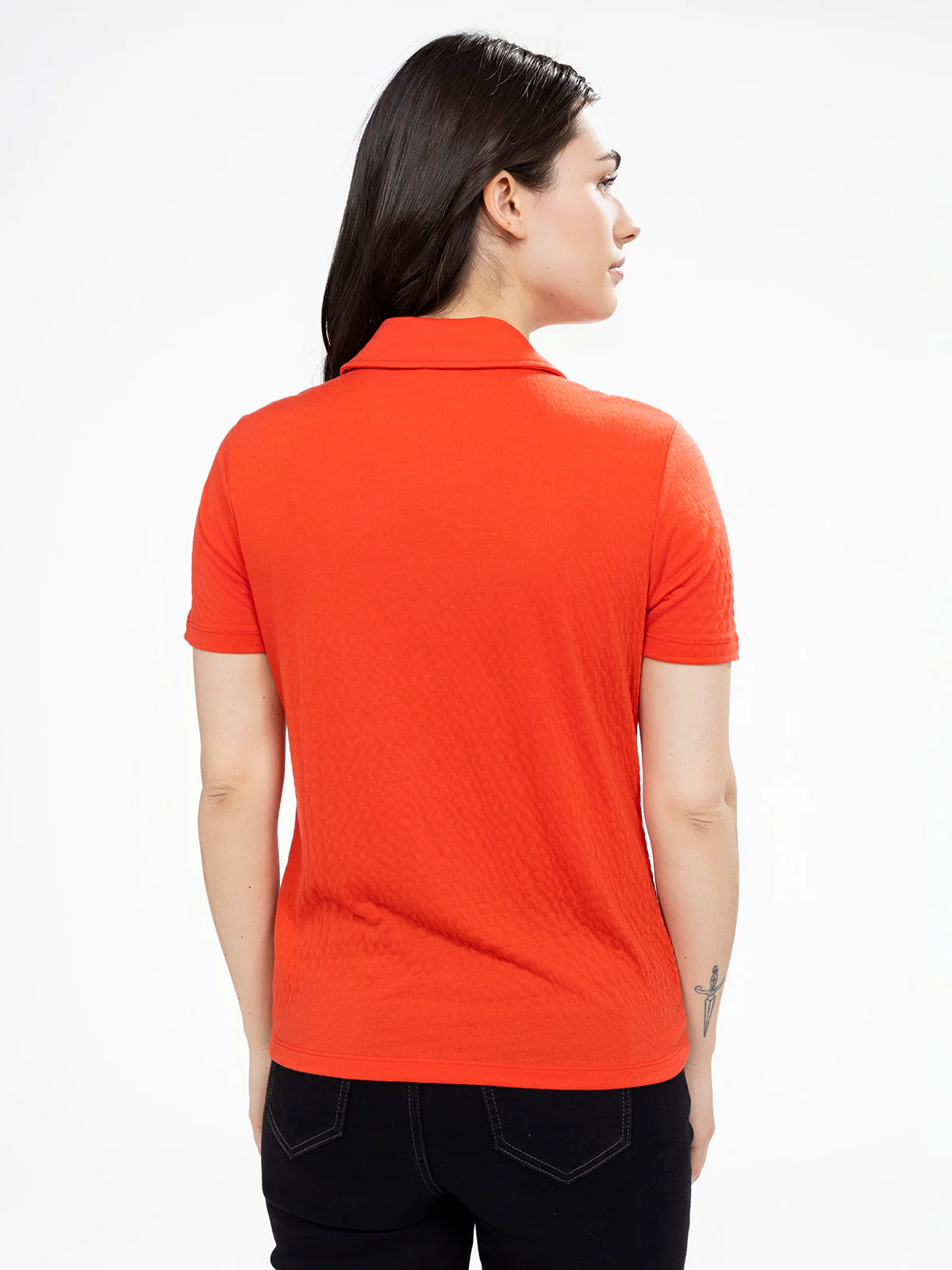 Blouse semi-ajustée à manches courtes avec boutons - Image 15