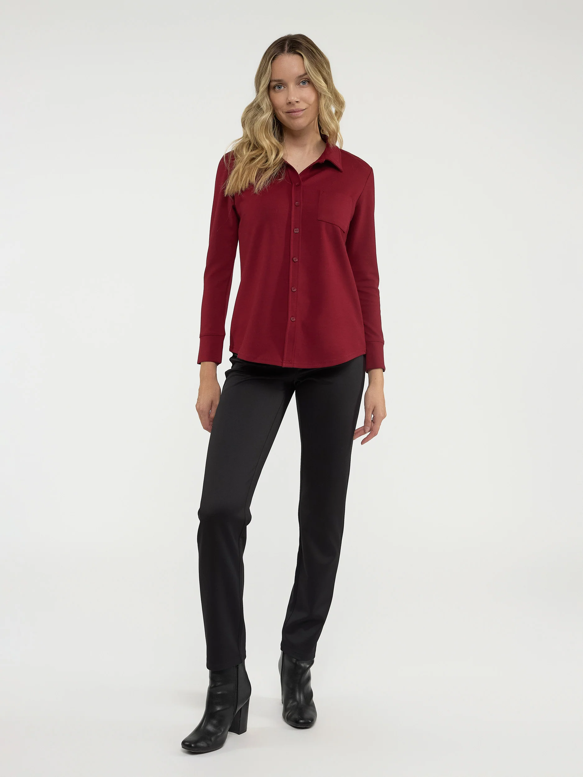 Blouse semi-ajustée à manches longues avec boutons - Image 13