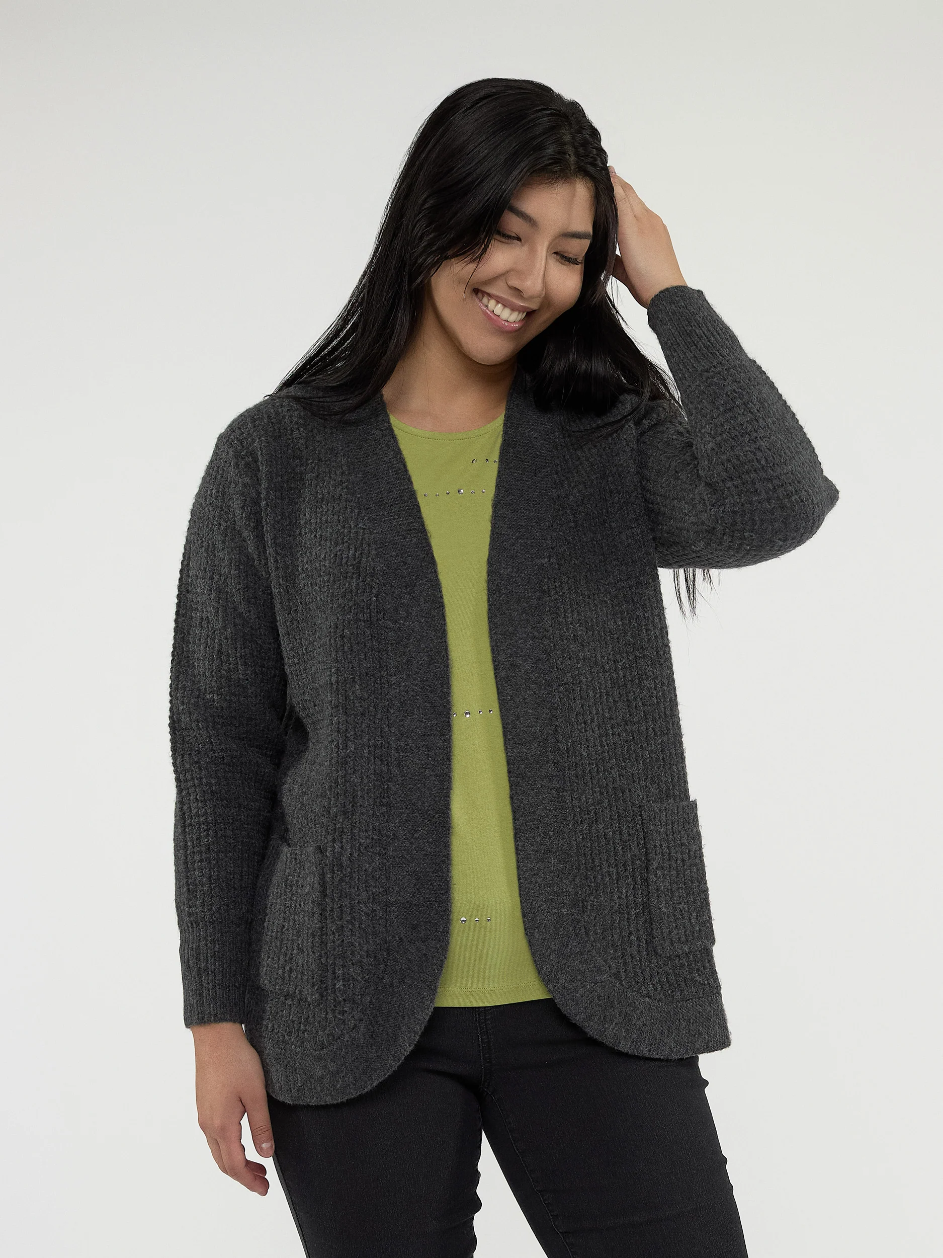 Cardigan en tricot ouvert