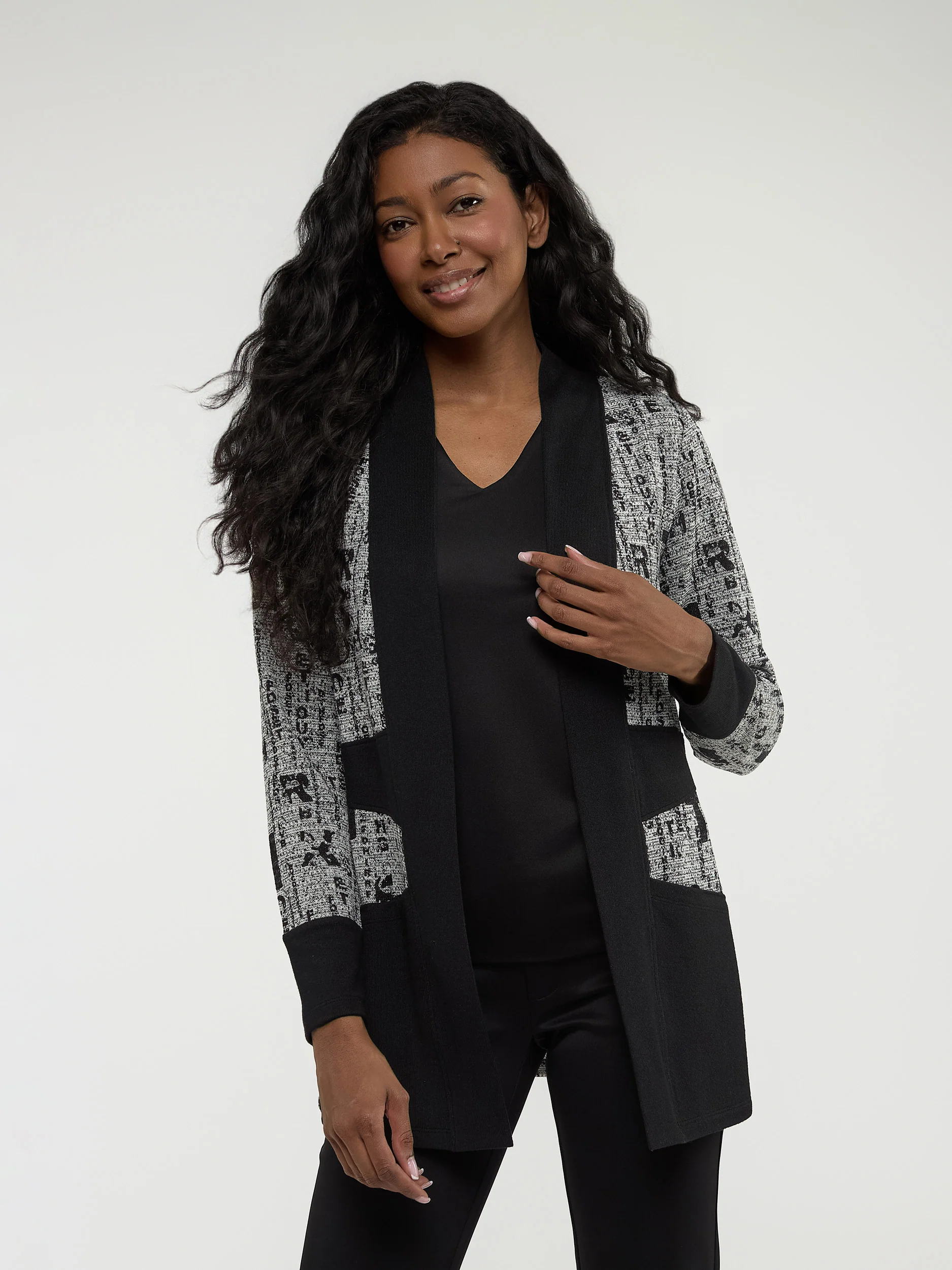 Cardigan semi-ajusté à manches longues - Image 2
