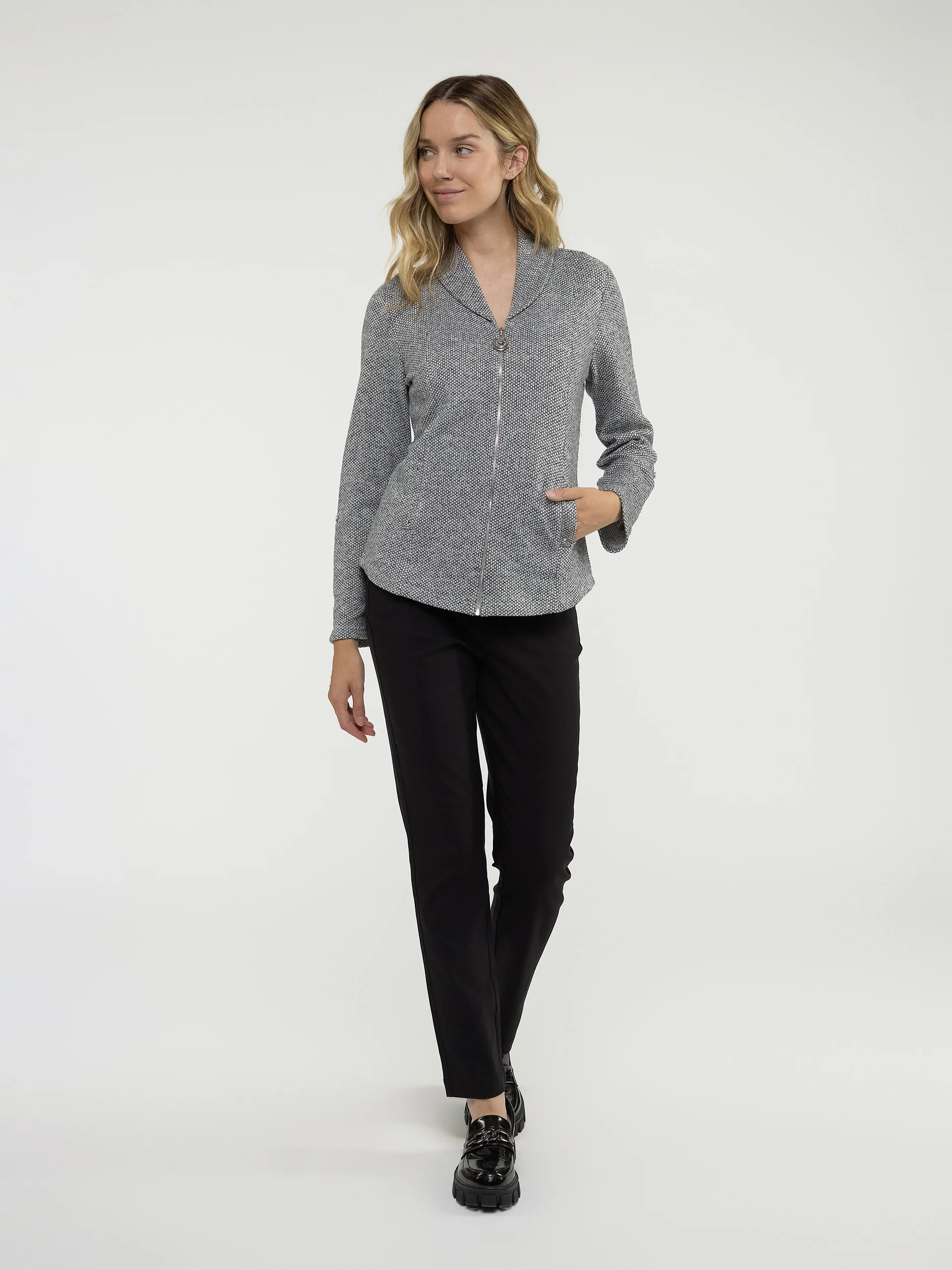 Cardigan semi-ajusté à manches longues