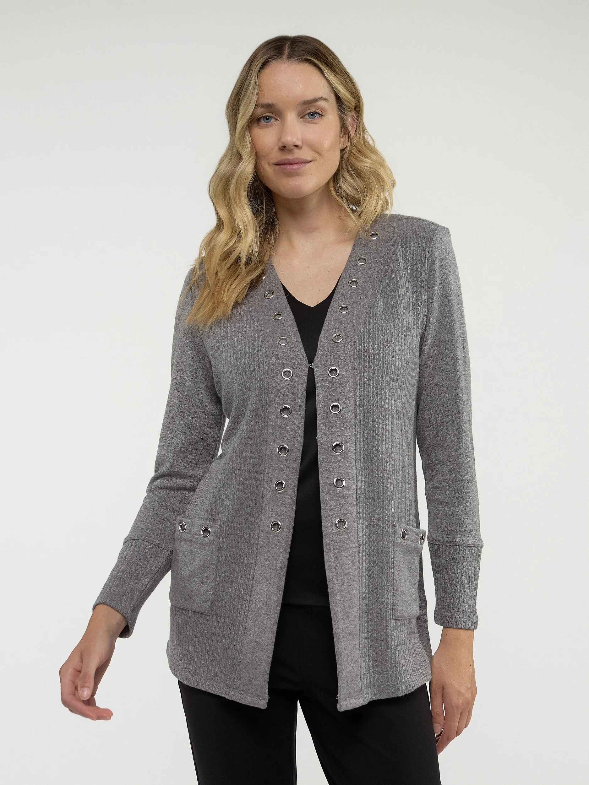 Cardigan semi-ajusté à manches longues - Image 2