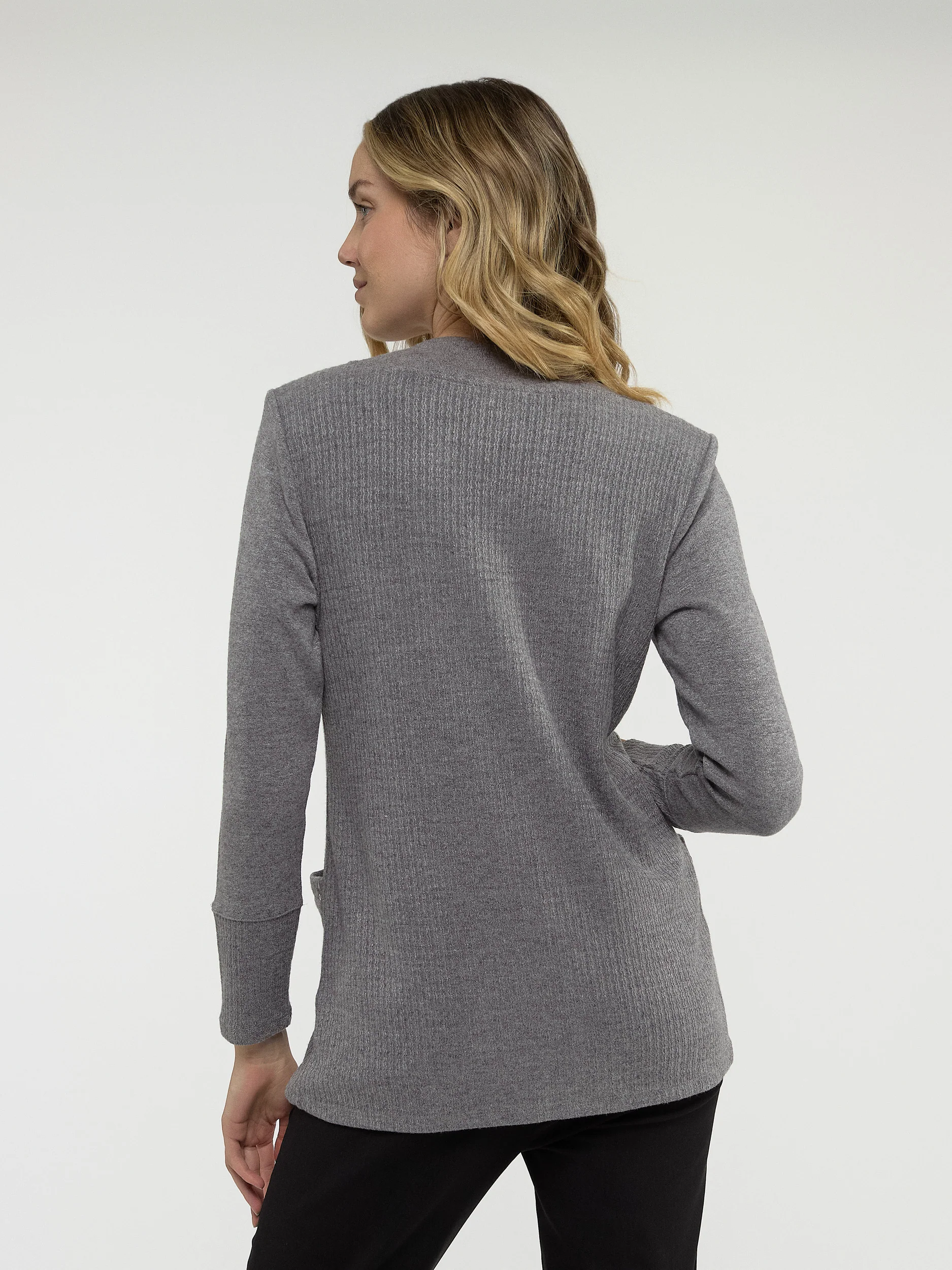 Cardigan semi-ajusté à manches longues - Image 3