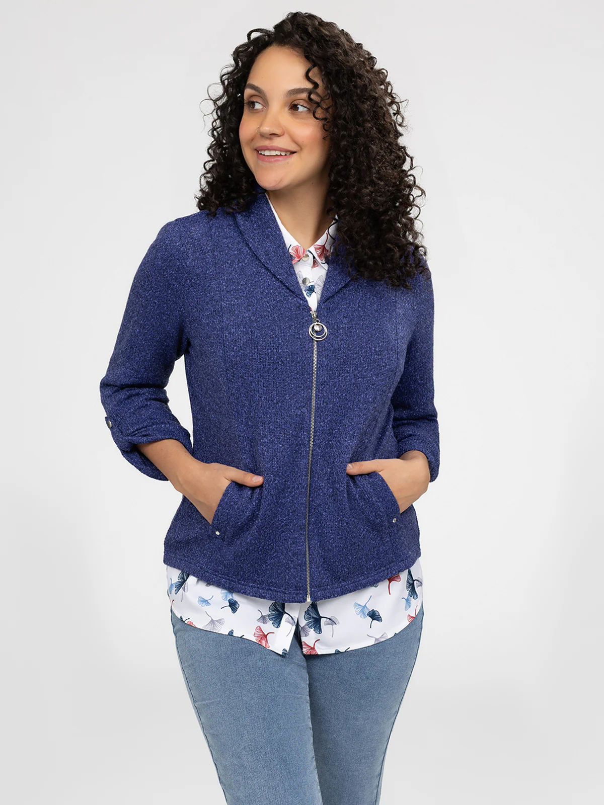 Cardigan semi-ajusté à manches longues