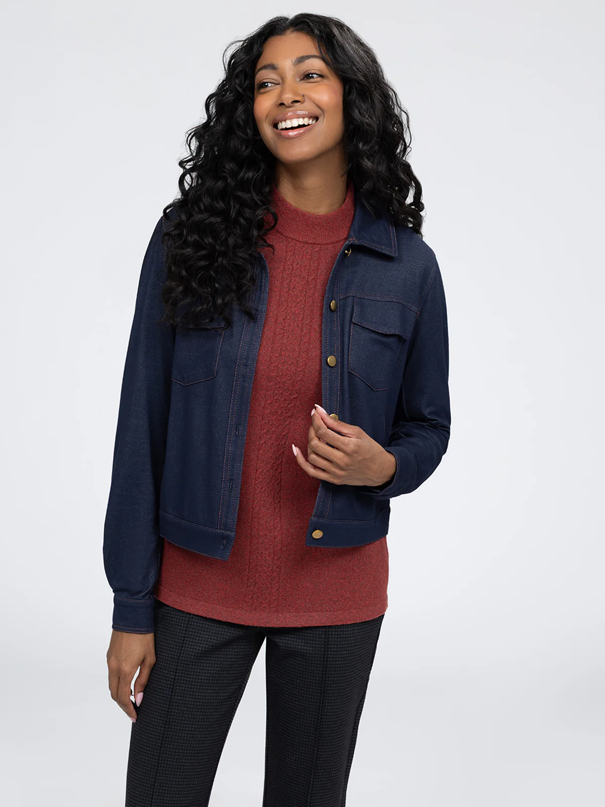 Cardigan semi-ajusté à manches longues