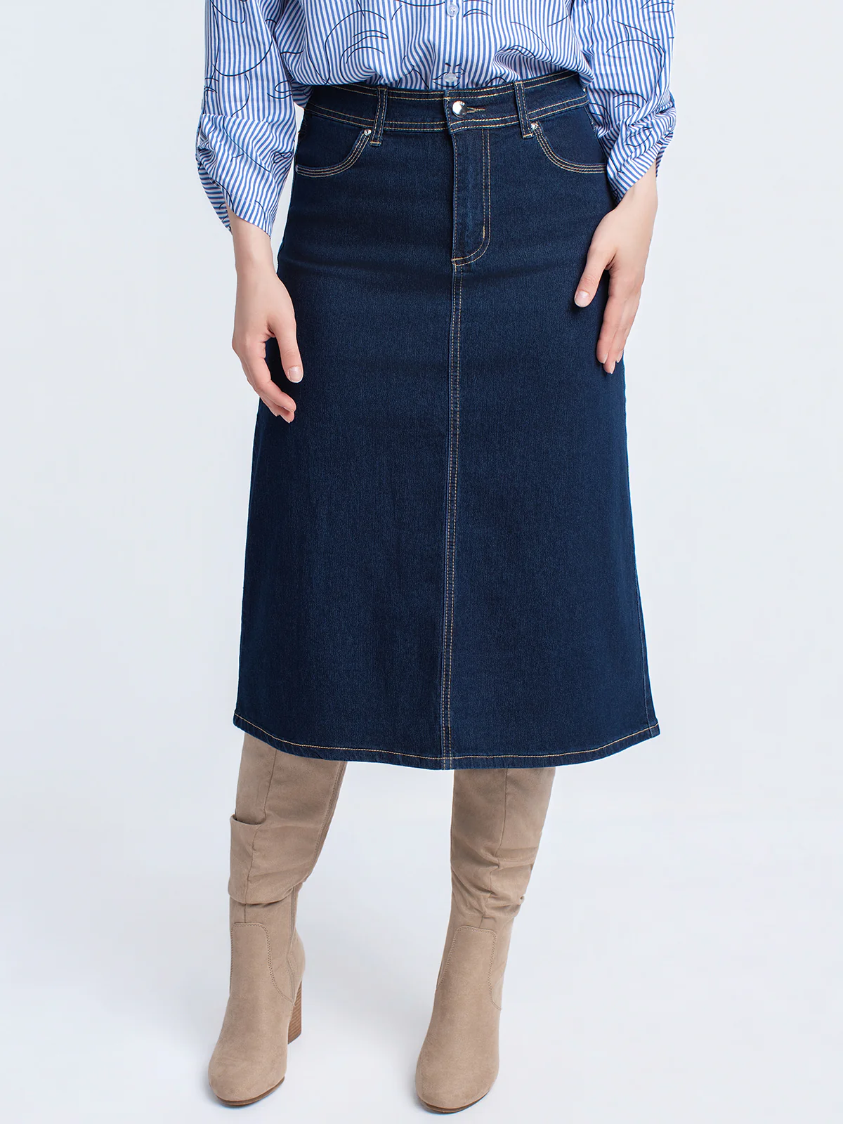 Jupe en denim ligne A - Image 2
