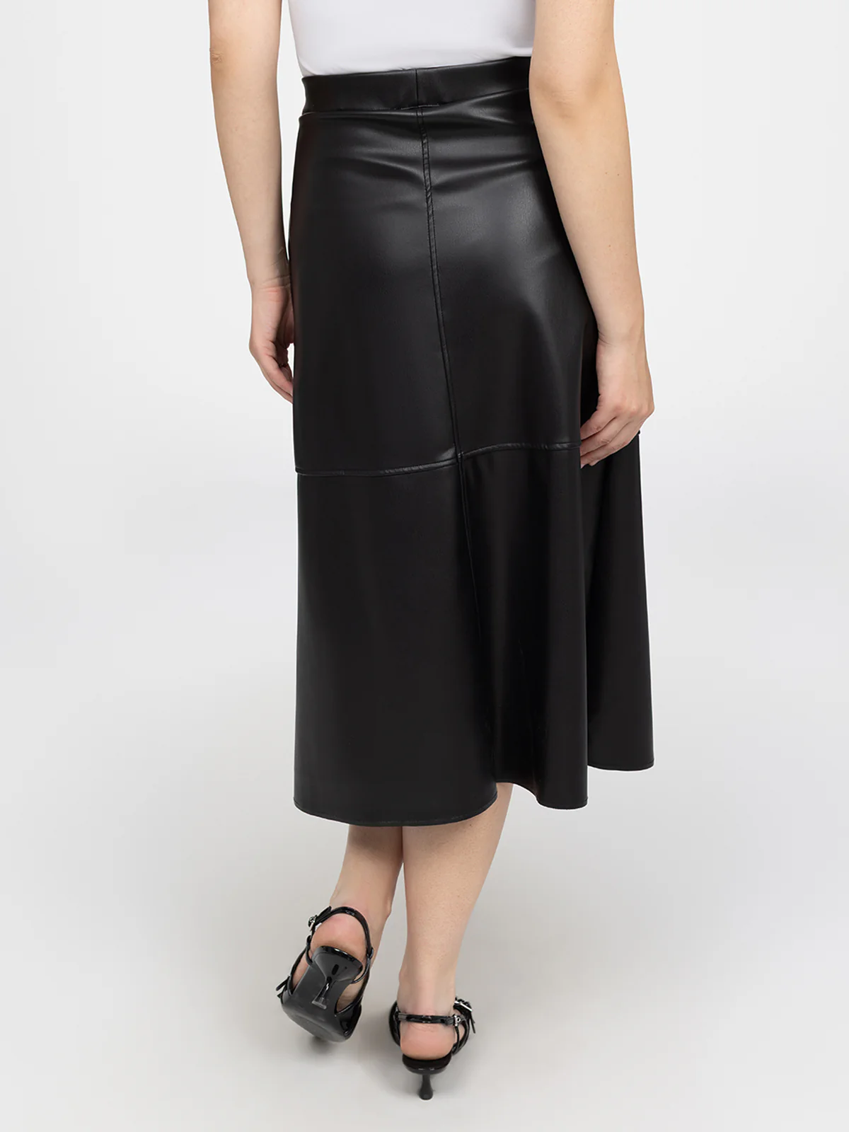 Jupe midi en tricot ligne A - Image 3