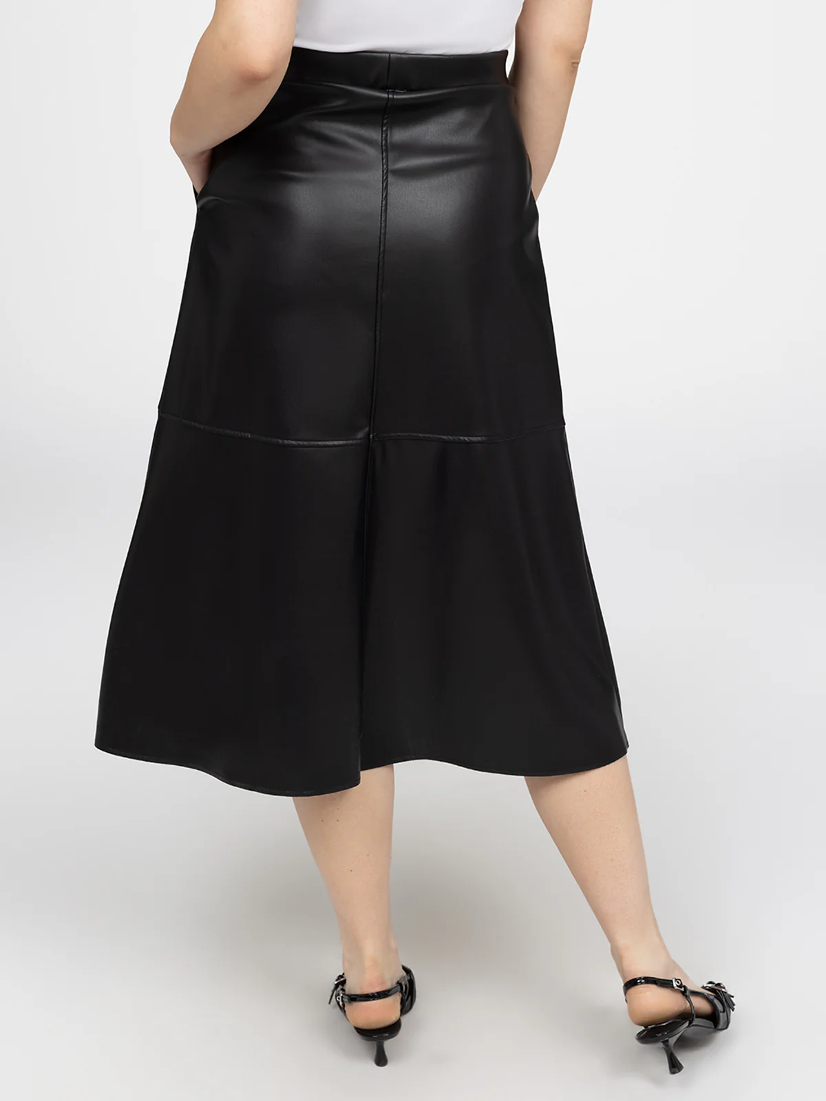 Jupe midi en tricot ligne A - Image 4