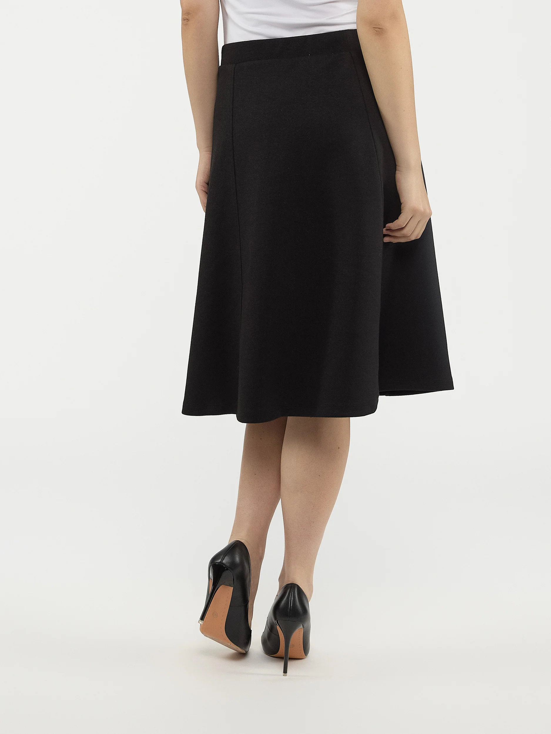 Jupe midi évasée en tricot - Image 3