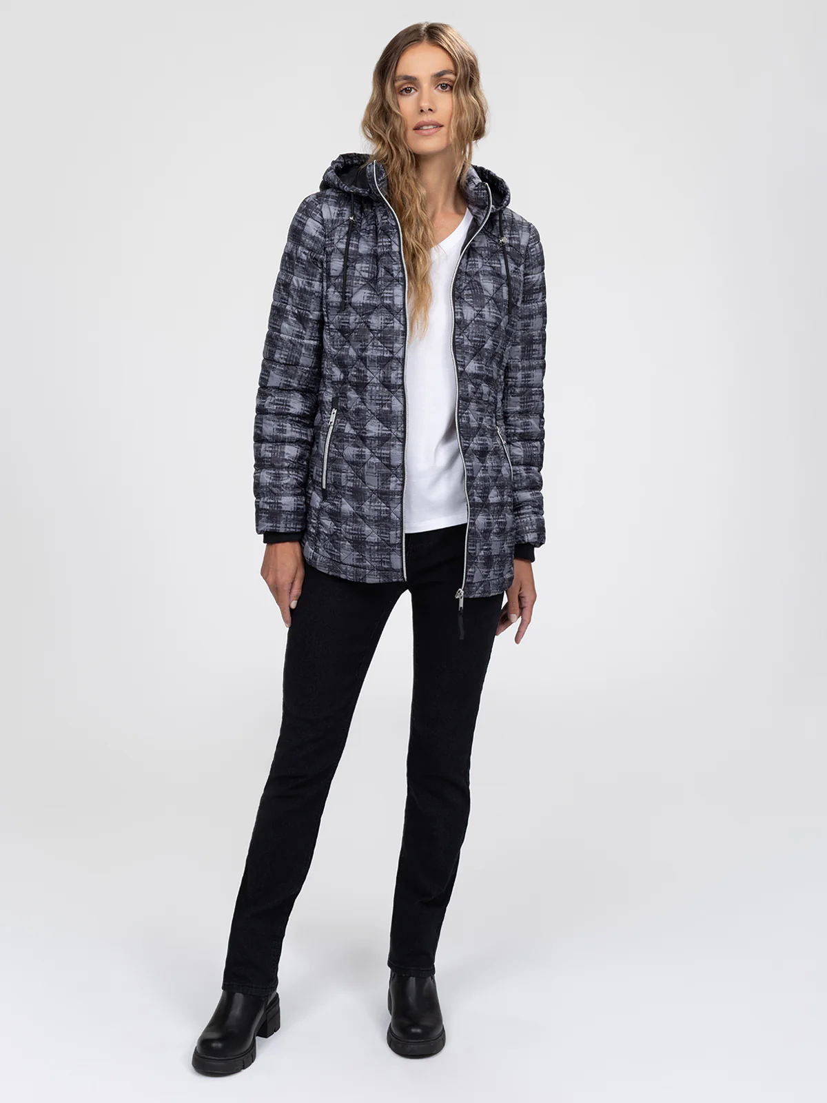 Manteau mi-cuisse semi-ajusté