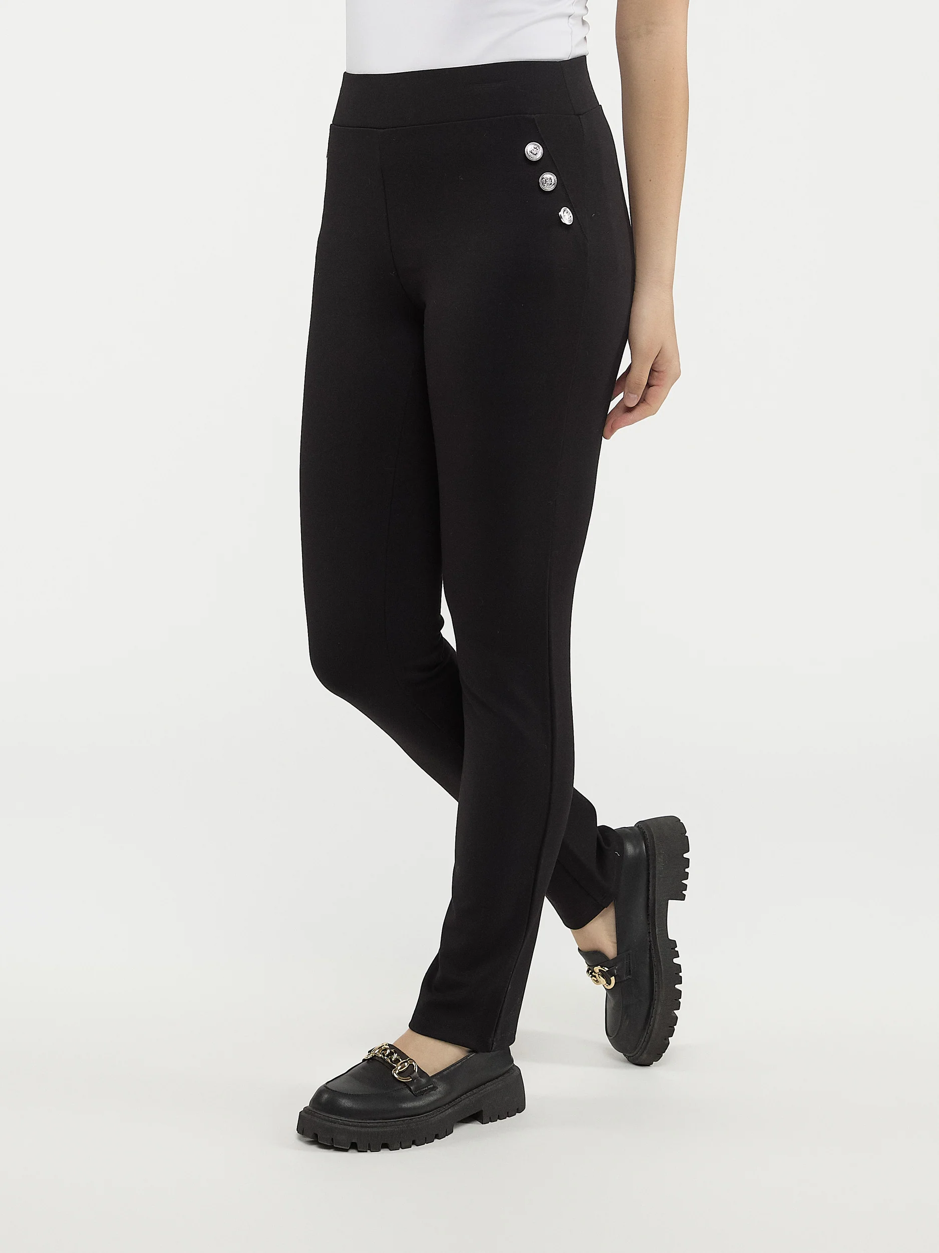 Pantalon droit semi-ajusté à enfiler - Image 2