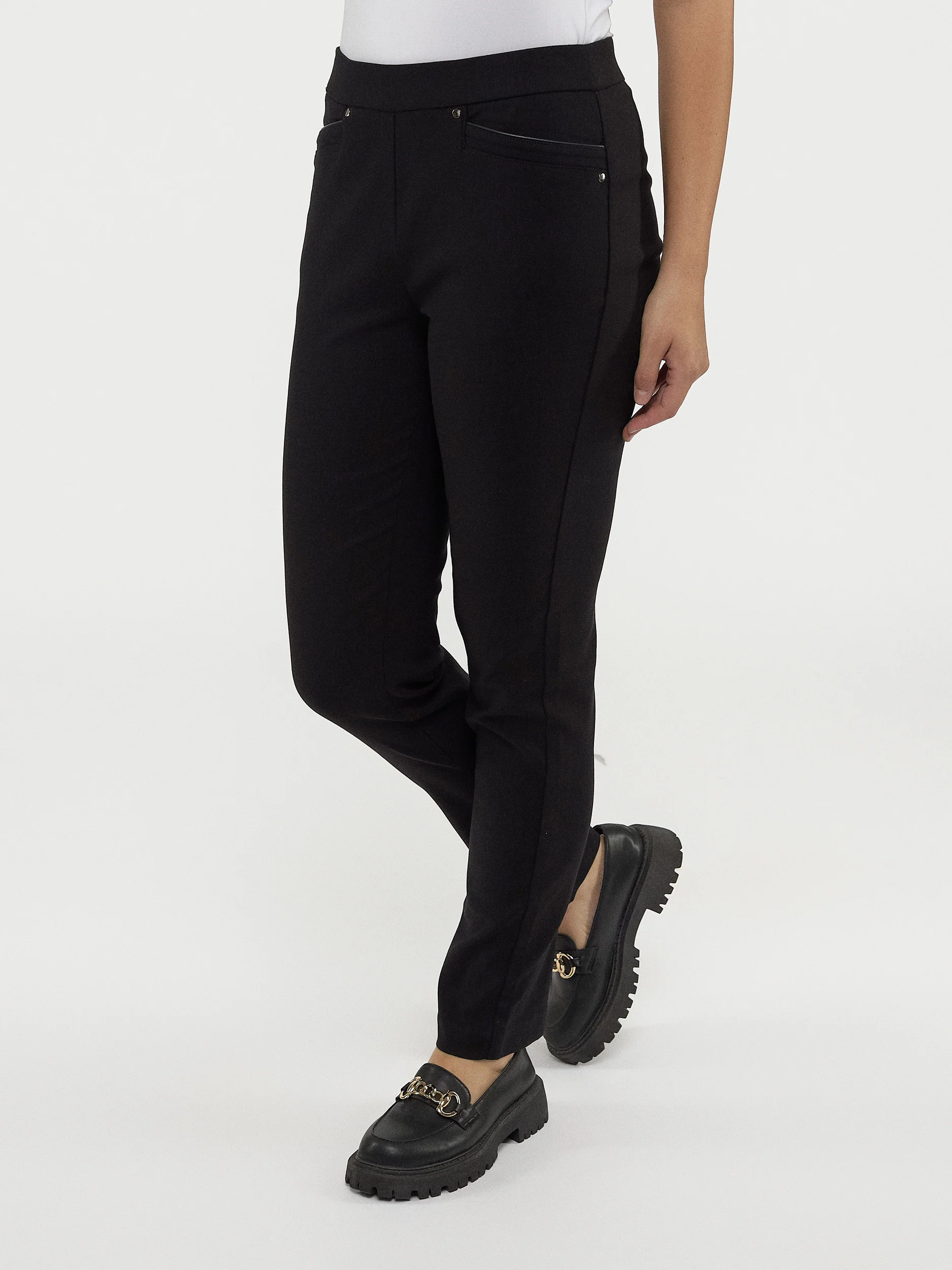 Pantalon droit semi-ajusté à enfiler - Petite - Image 2