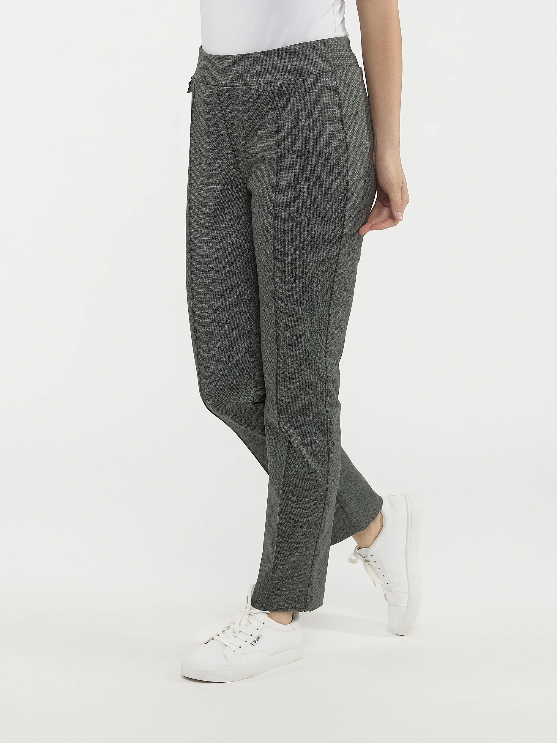 Pantalon droit semi-ajusté à enfiler - Petite - Image 5