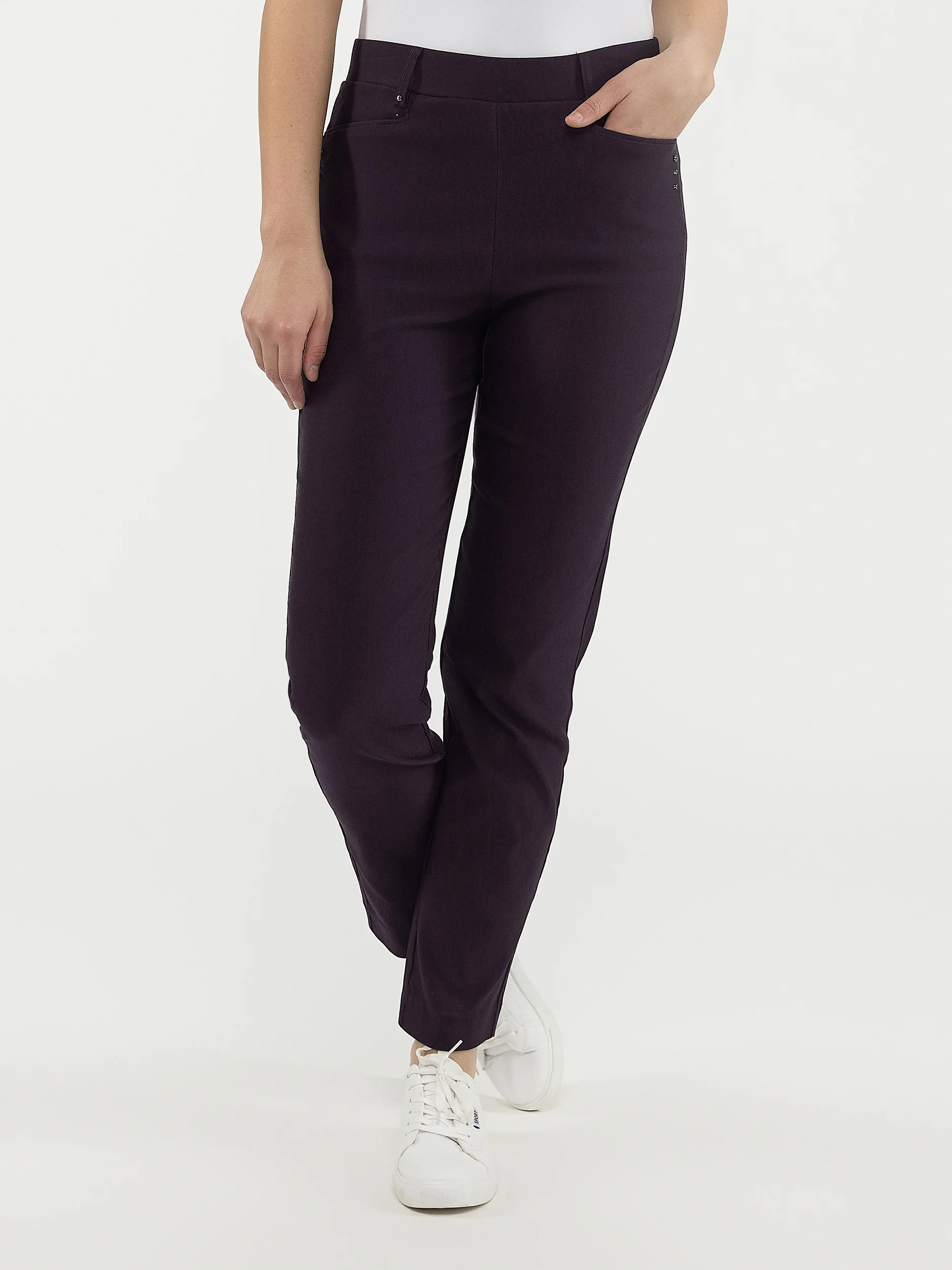 Pantalon droit semi-ajusté à enfiler - Petite - Image 10