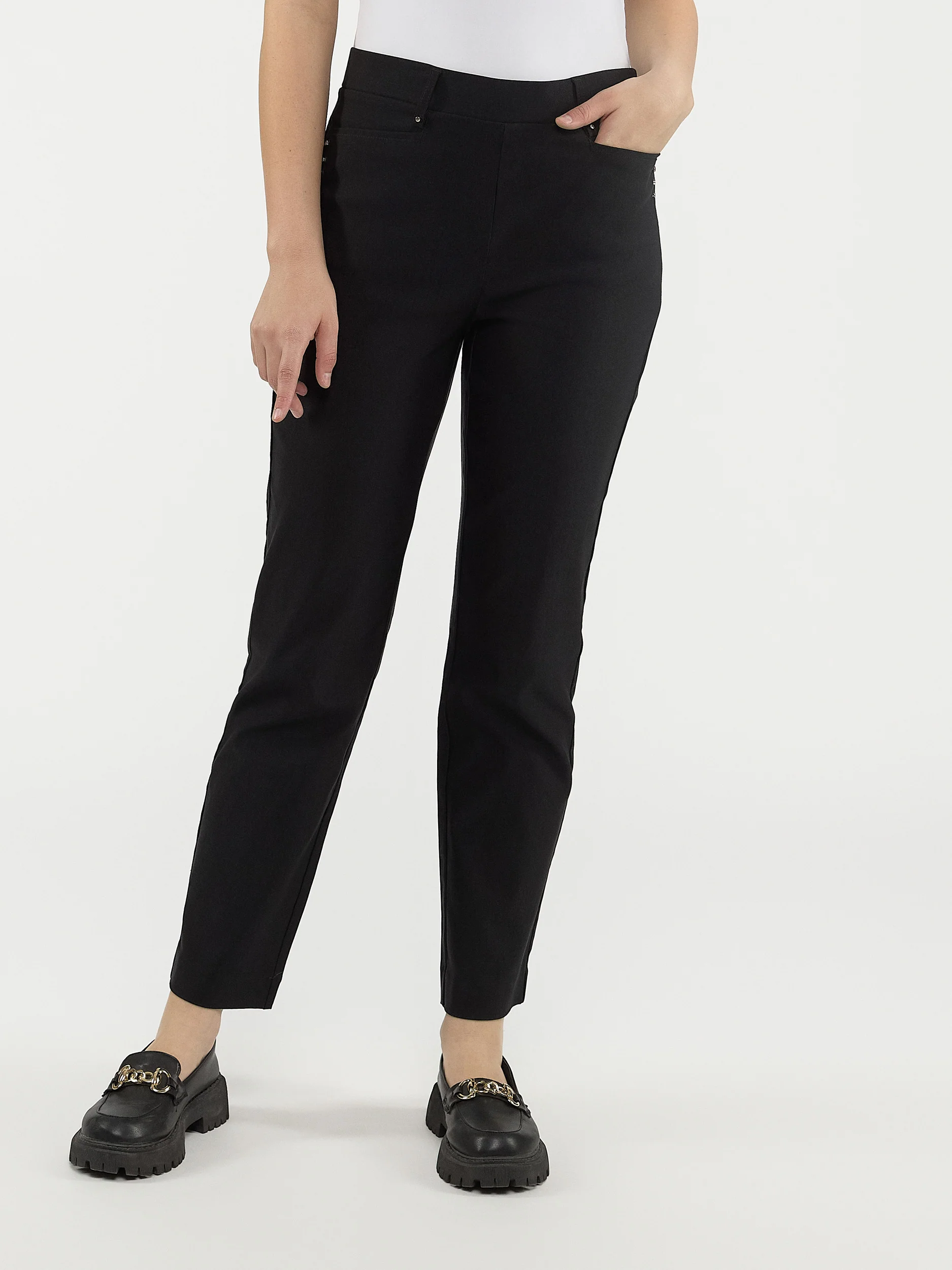 Pantalon droit semi-ajusté à enfiler - Petite - Image 2