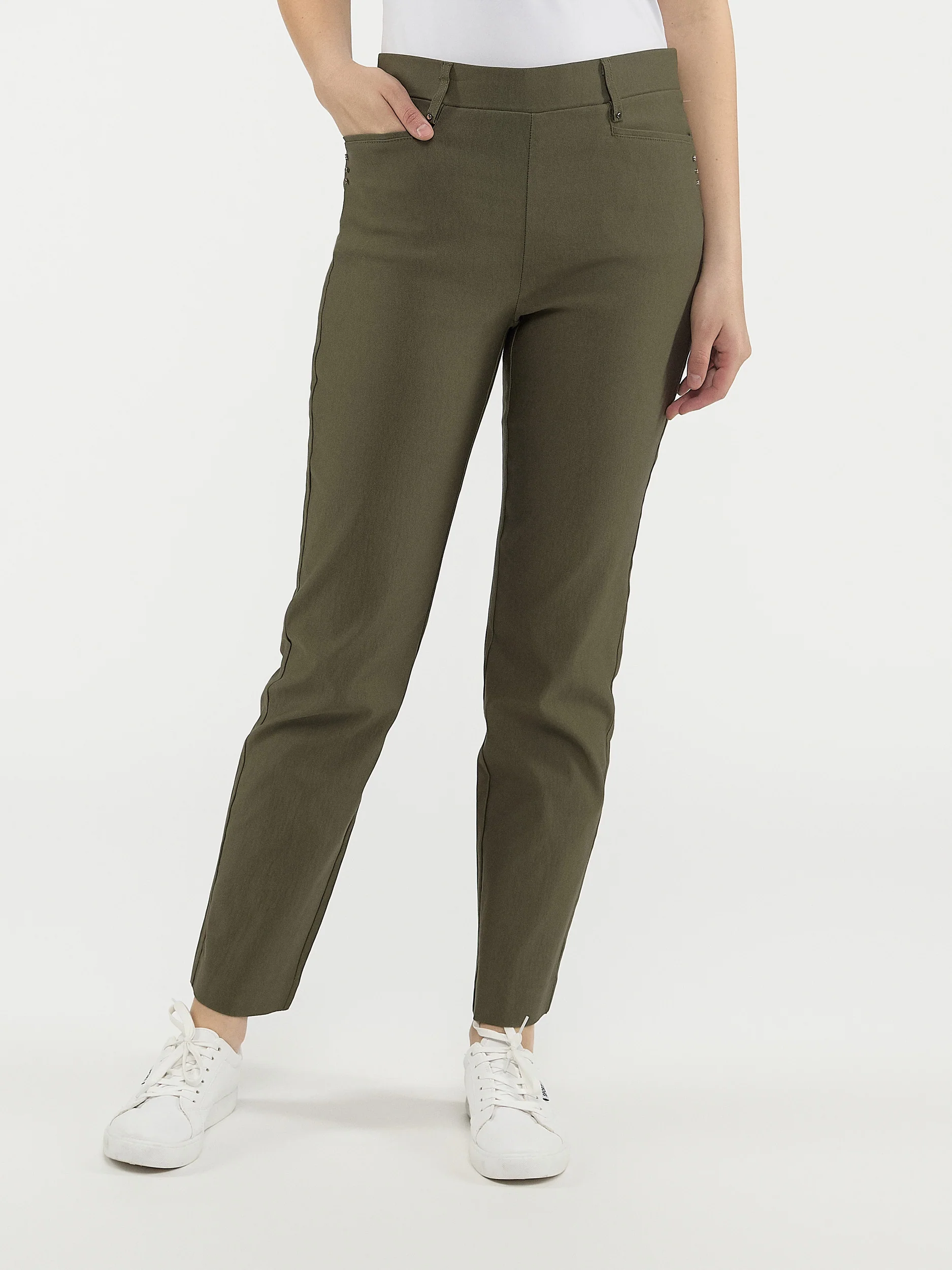Pantalon droit semi-ajusté à enfiler - Petite - Image 6