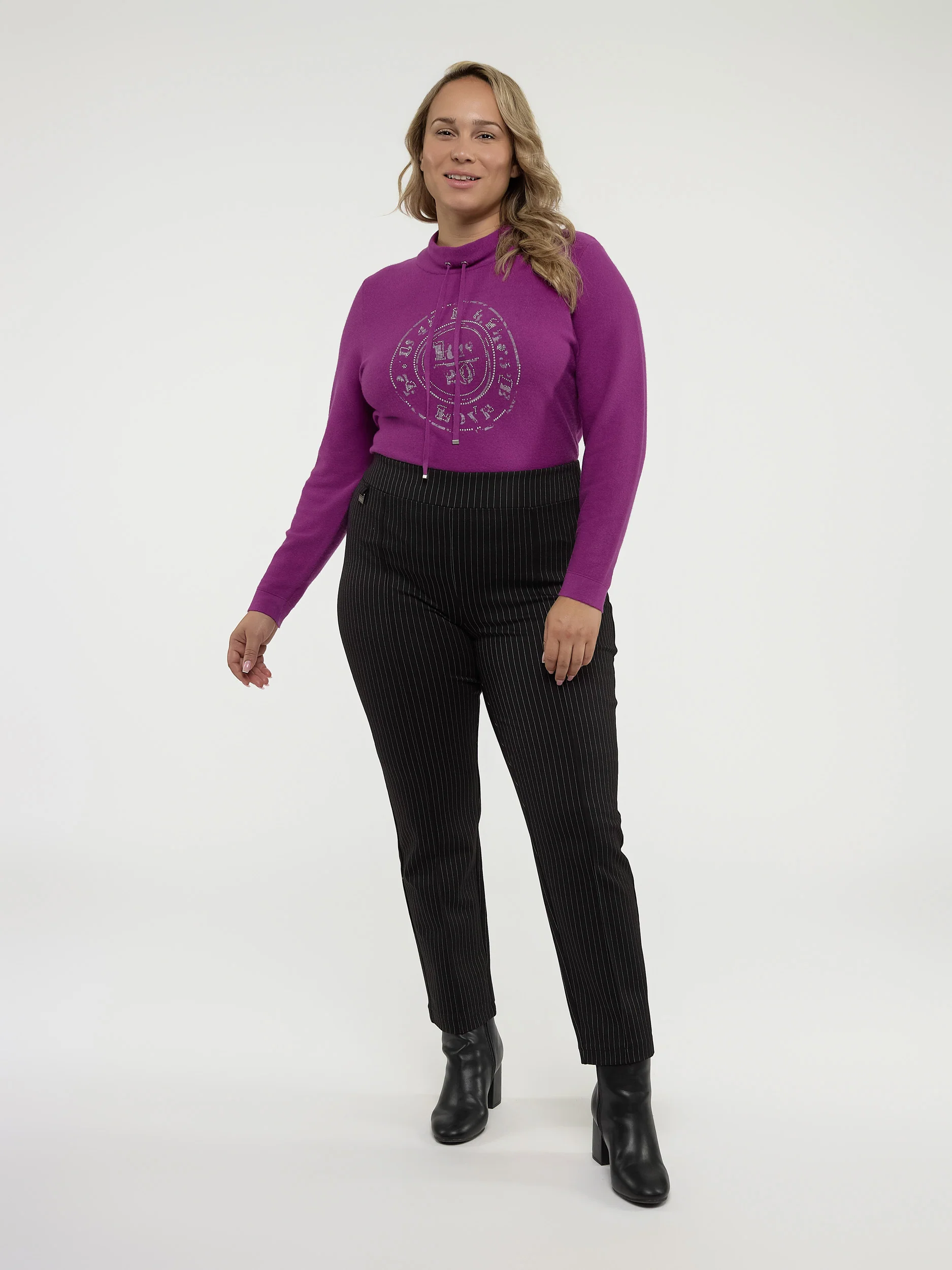 Pantalon droit semi-ajusté à enfiler - Petite