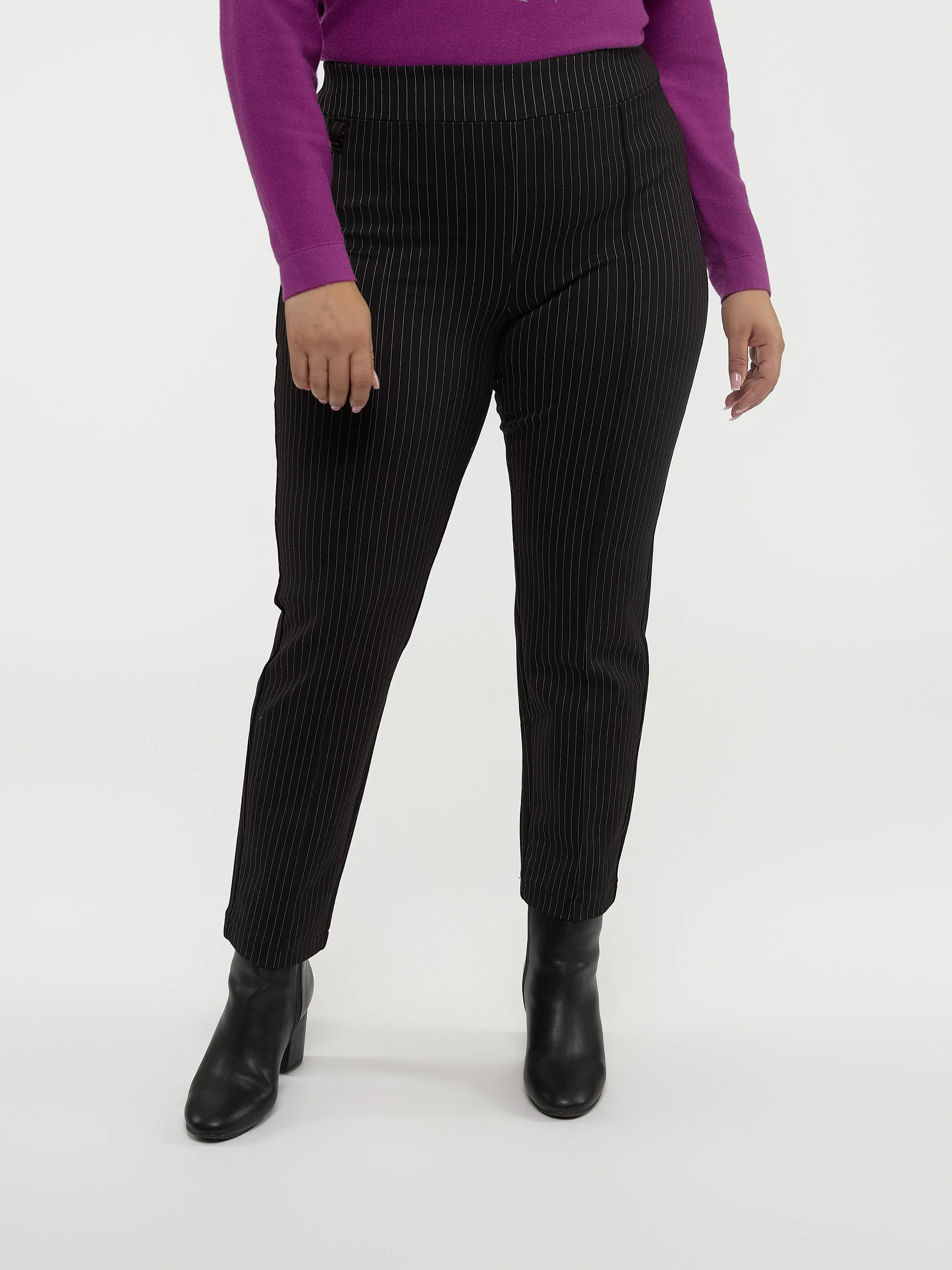 Pantalon droit semi-ajusté à enfiler - Petite - Image 2