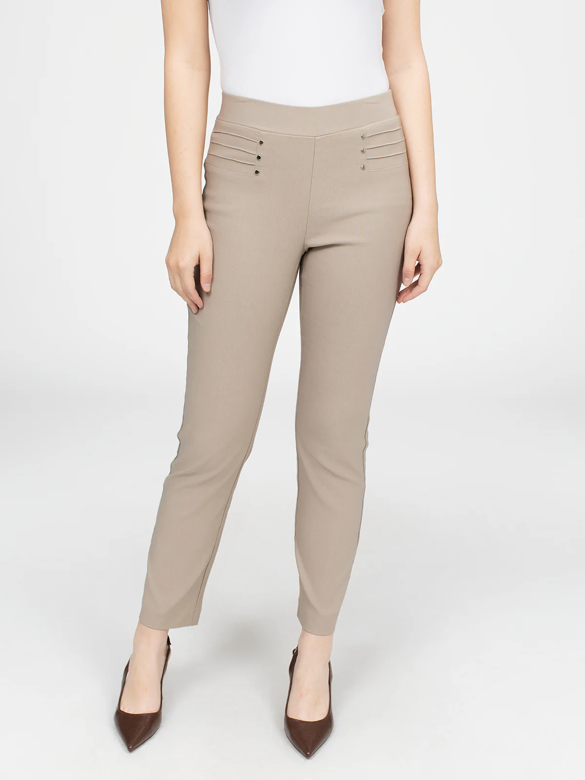 Pantalon droit semi-ajusté à enfiler - Petite - Image 14