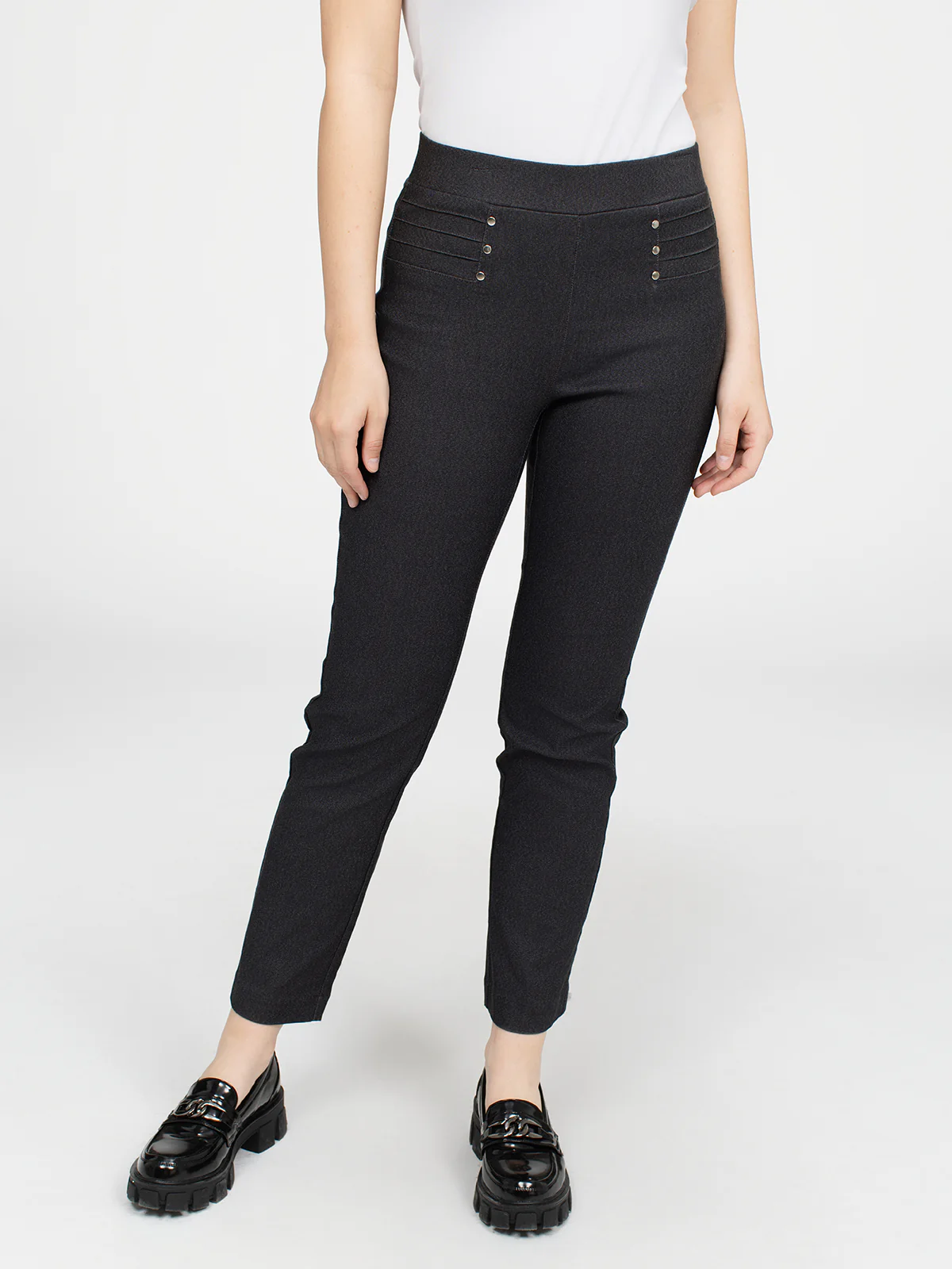 Pantalon droit semi-ajusté à enfiler - Petite - Image 6