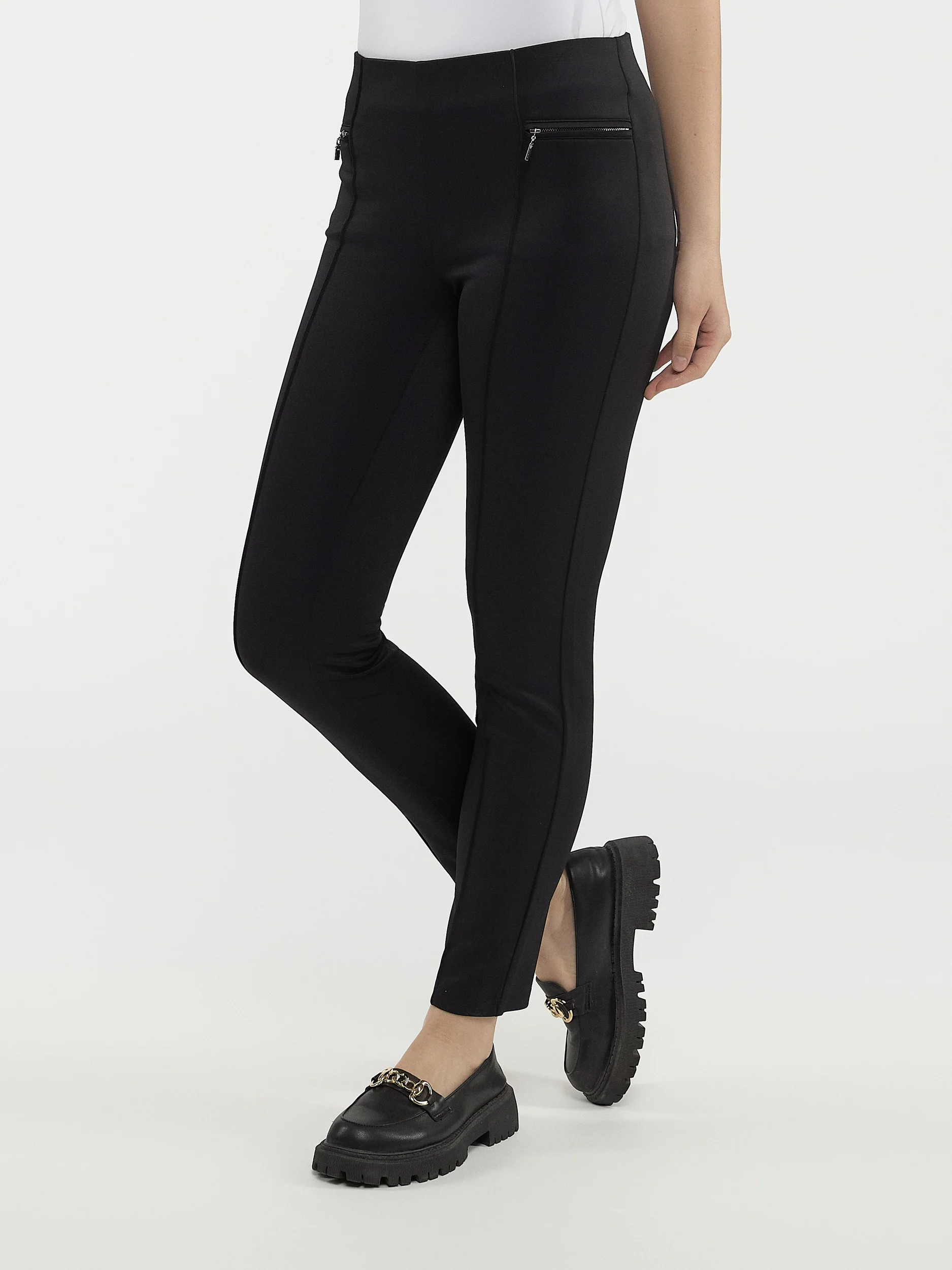 Pantalon étroit semi-ajusté à enfiler