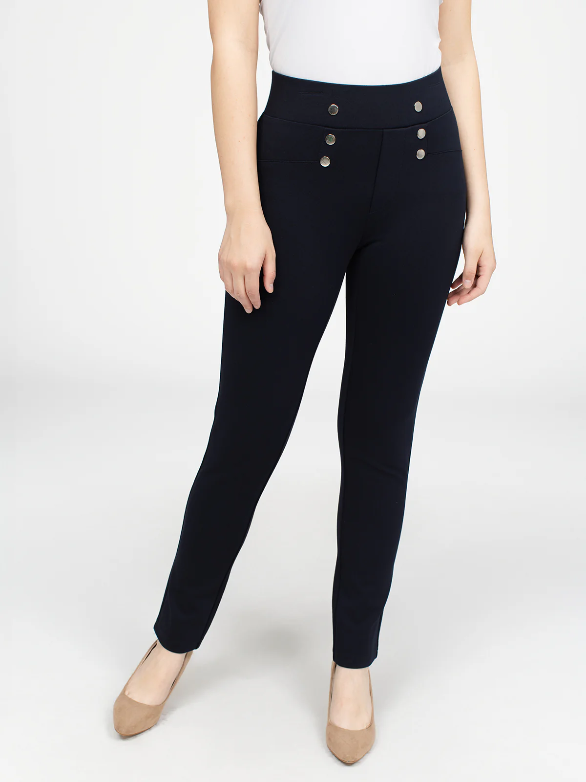 Pantalon étroit semi-ajusté à enfiler - Image 6