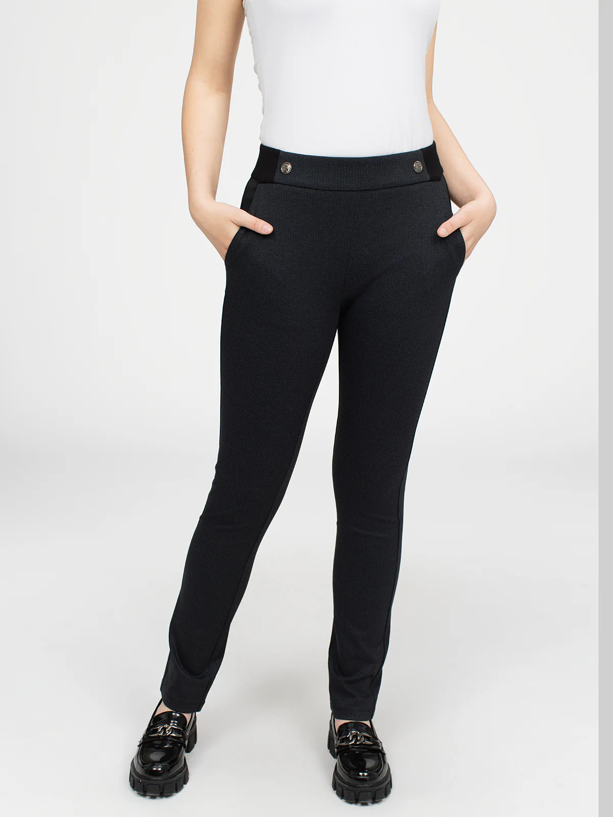 Pantalon étroit semi-ajusté à enfiler - Image 2