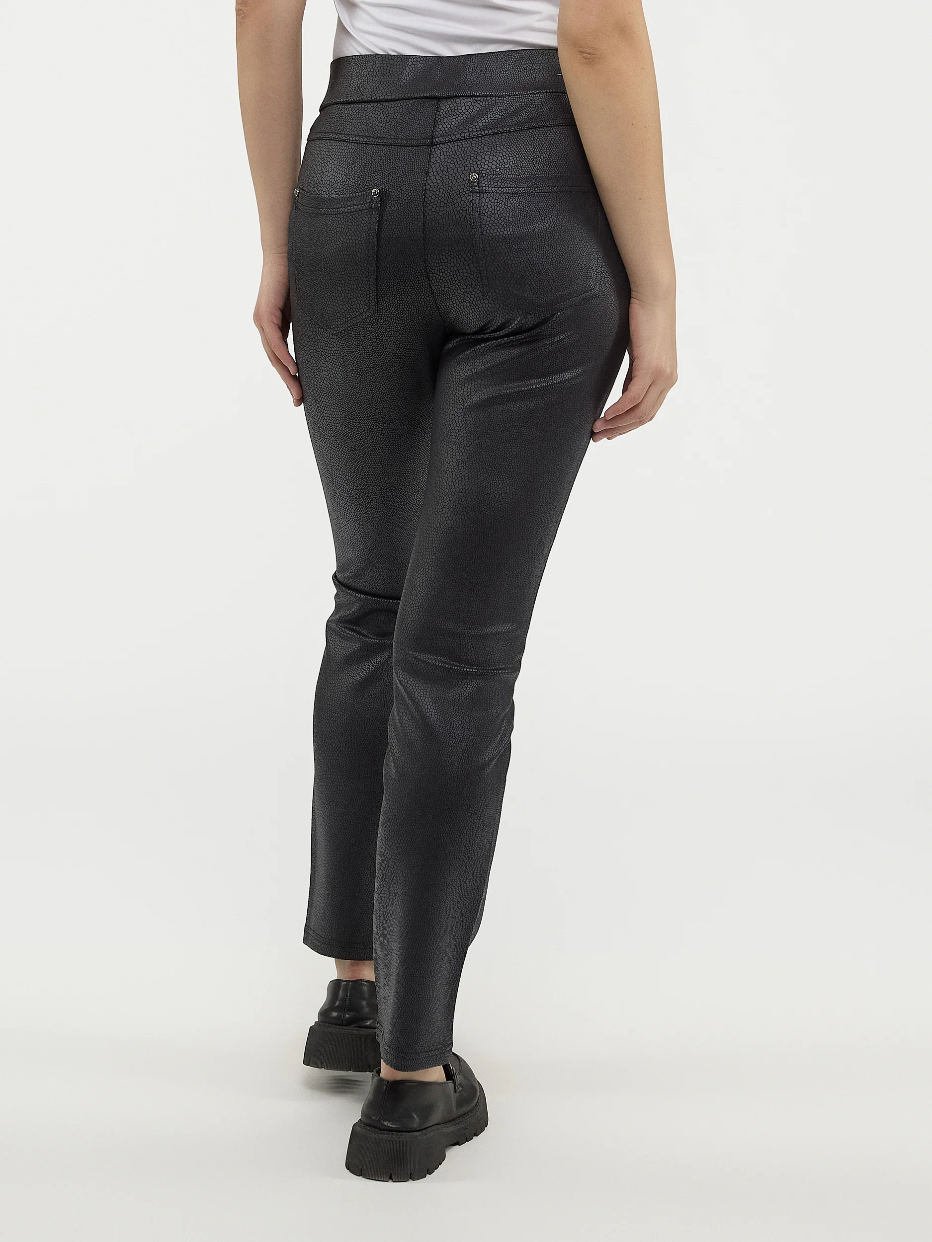 Pantalon étroit semi-ajusté à enfiler - Image 3