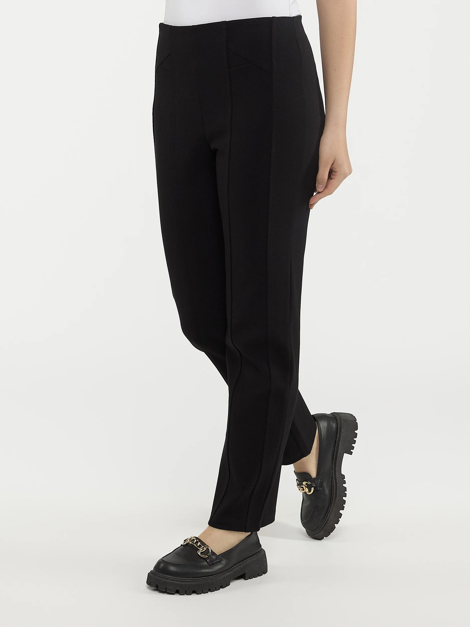 Pantalon étroit semi-ajusté à enfiler