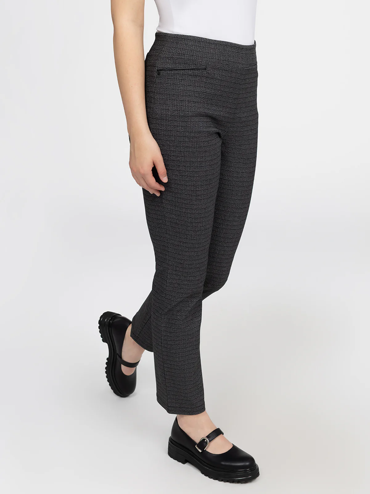 Pantalon étroit semi-ajusté à enfiler