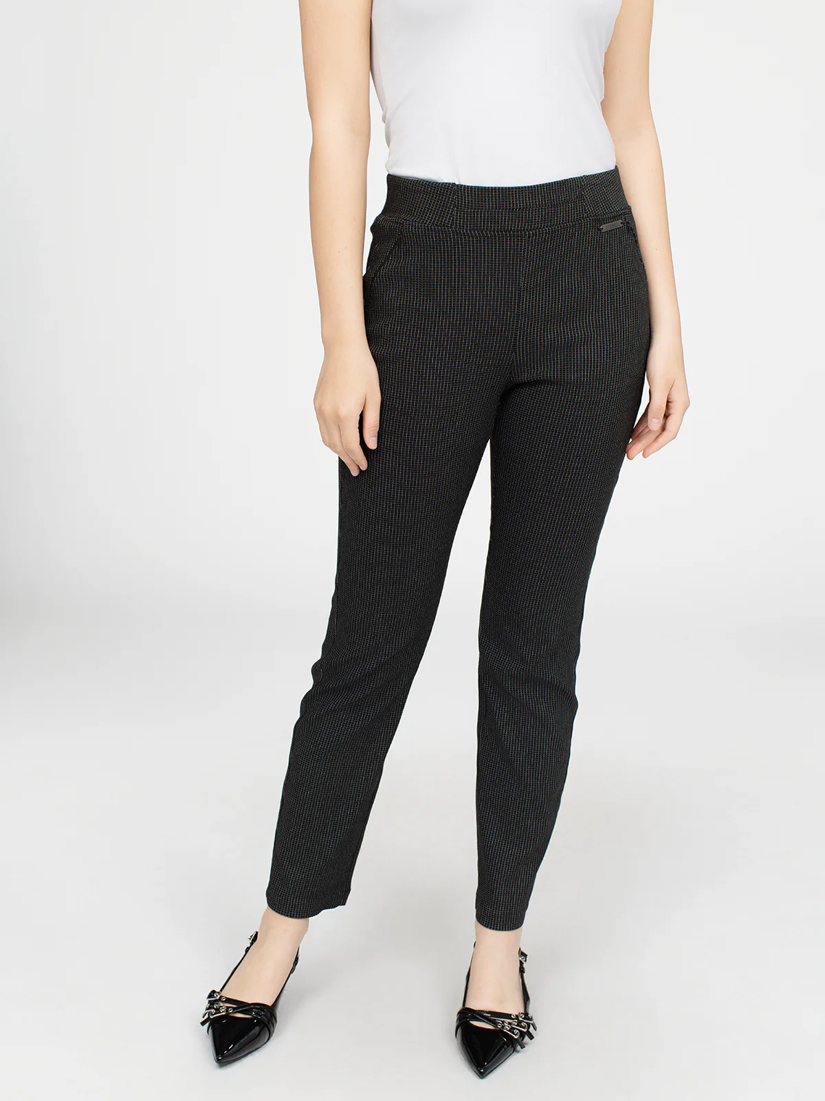 Pantalon habillé droit semi-ajusté à enfiler - Image 2