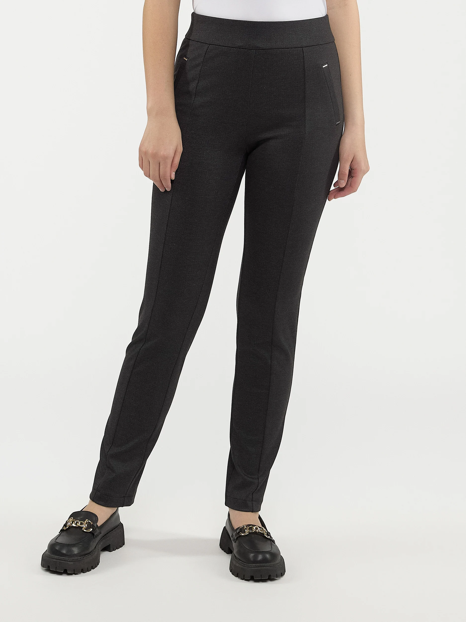 Pantalon habillé étroit semi-ajusté à enfiler