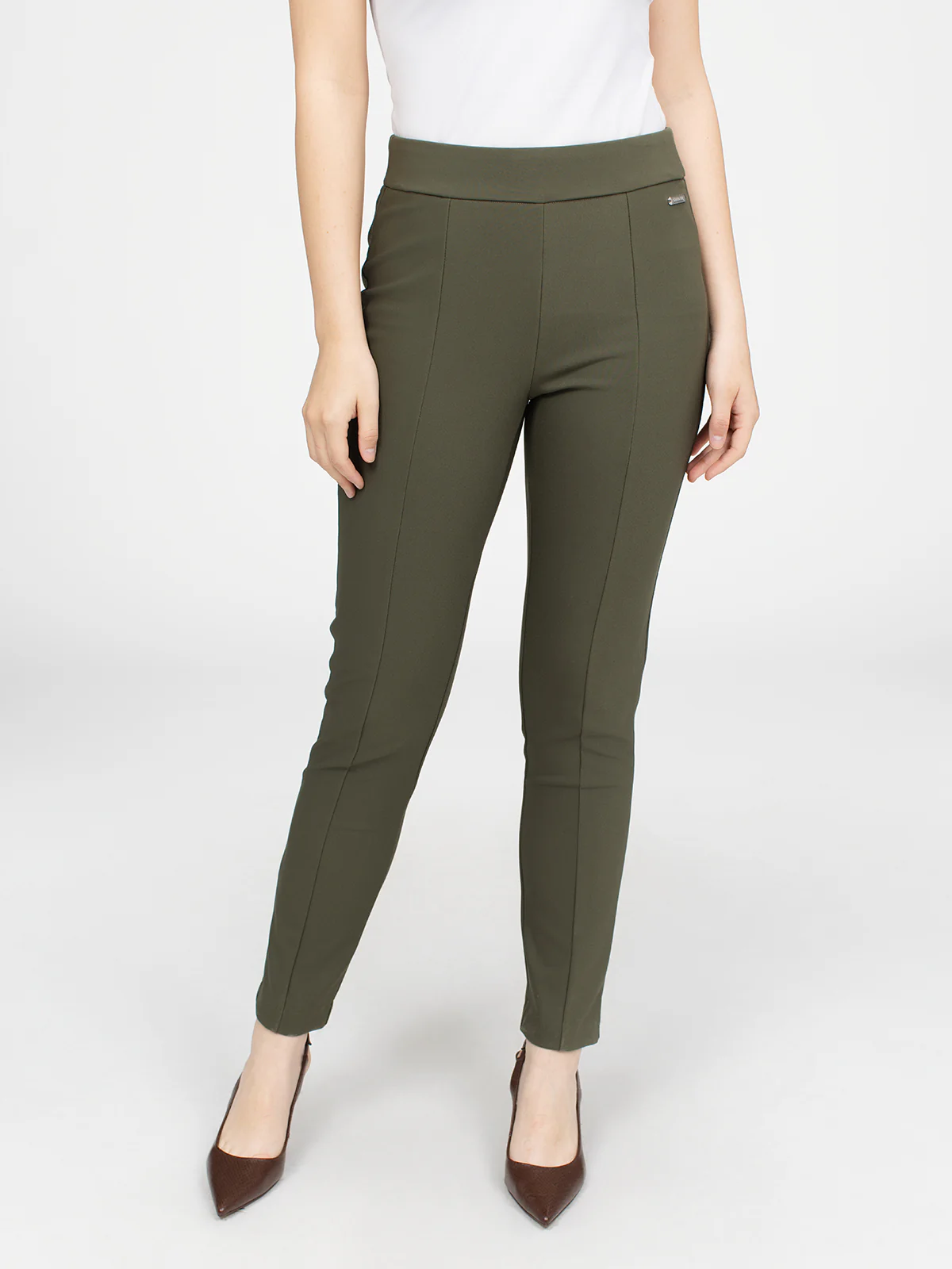 Pantalon habillé étroit semi-ajusté à enfiler - Image 14