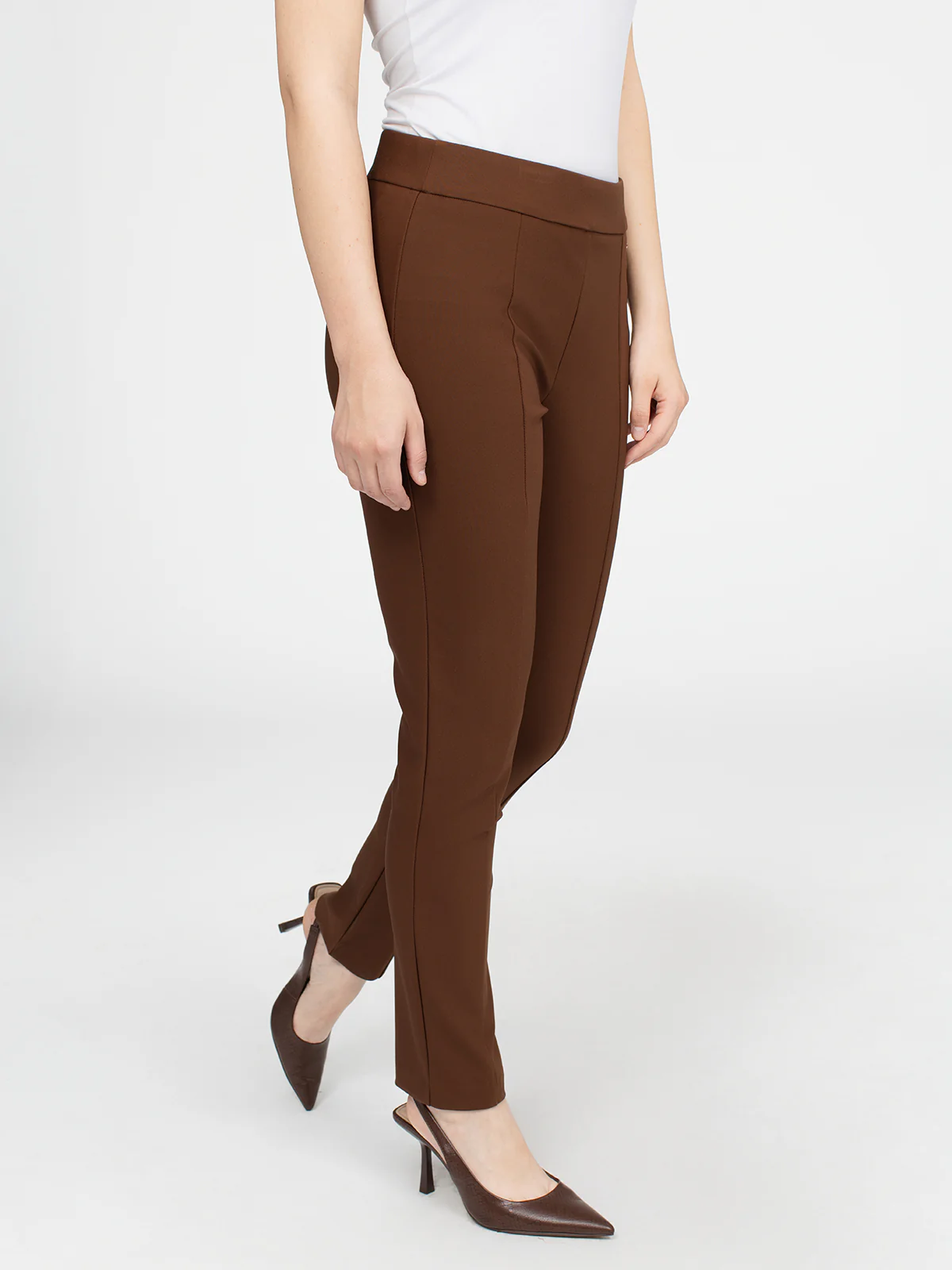 Pantalon habillé étroit semi-ajusté à enfiler - Image 17
