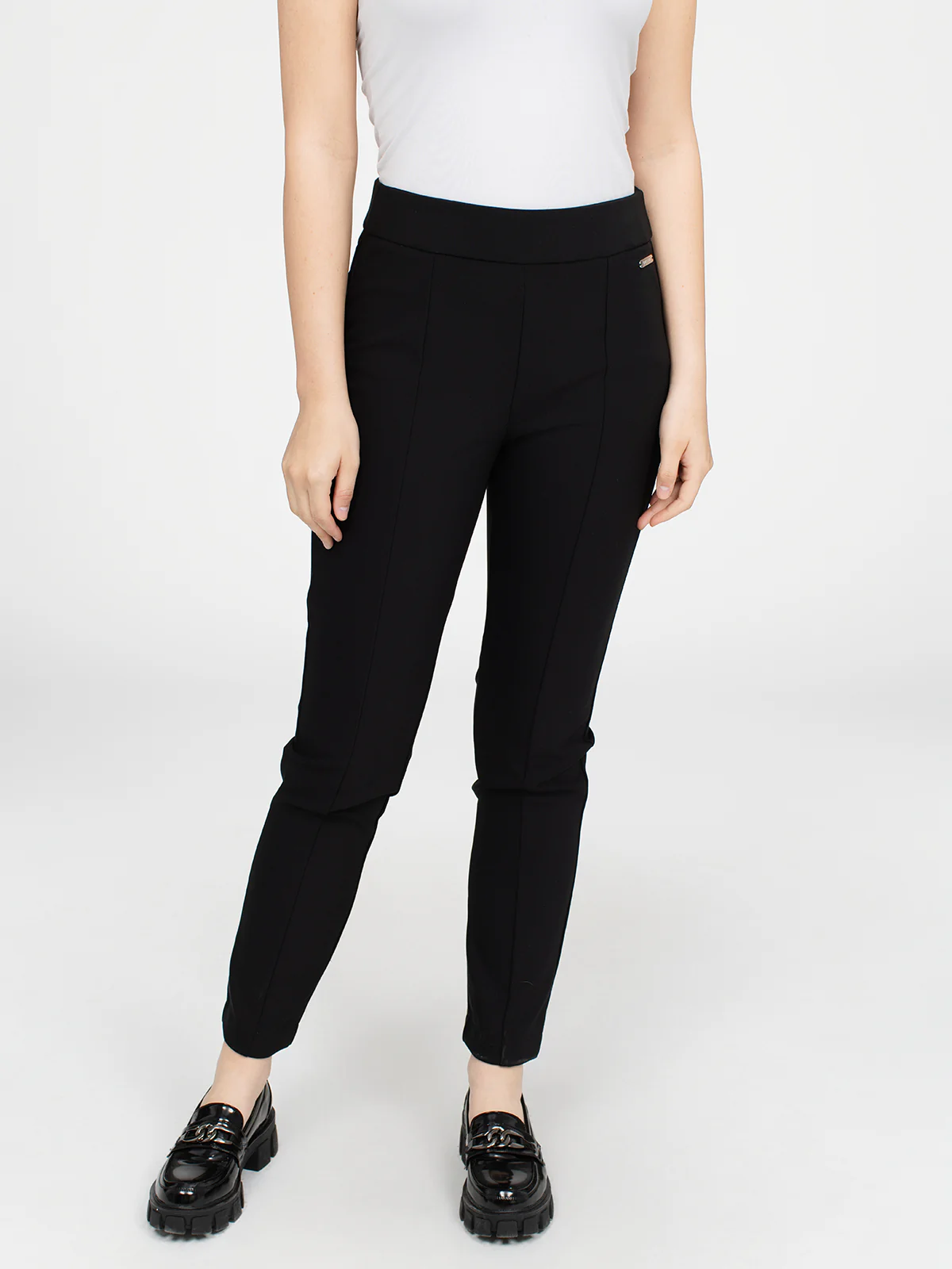 Pantalon habillé étroit semi-ajusté à enfiler - Image 2