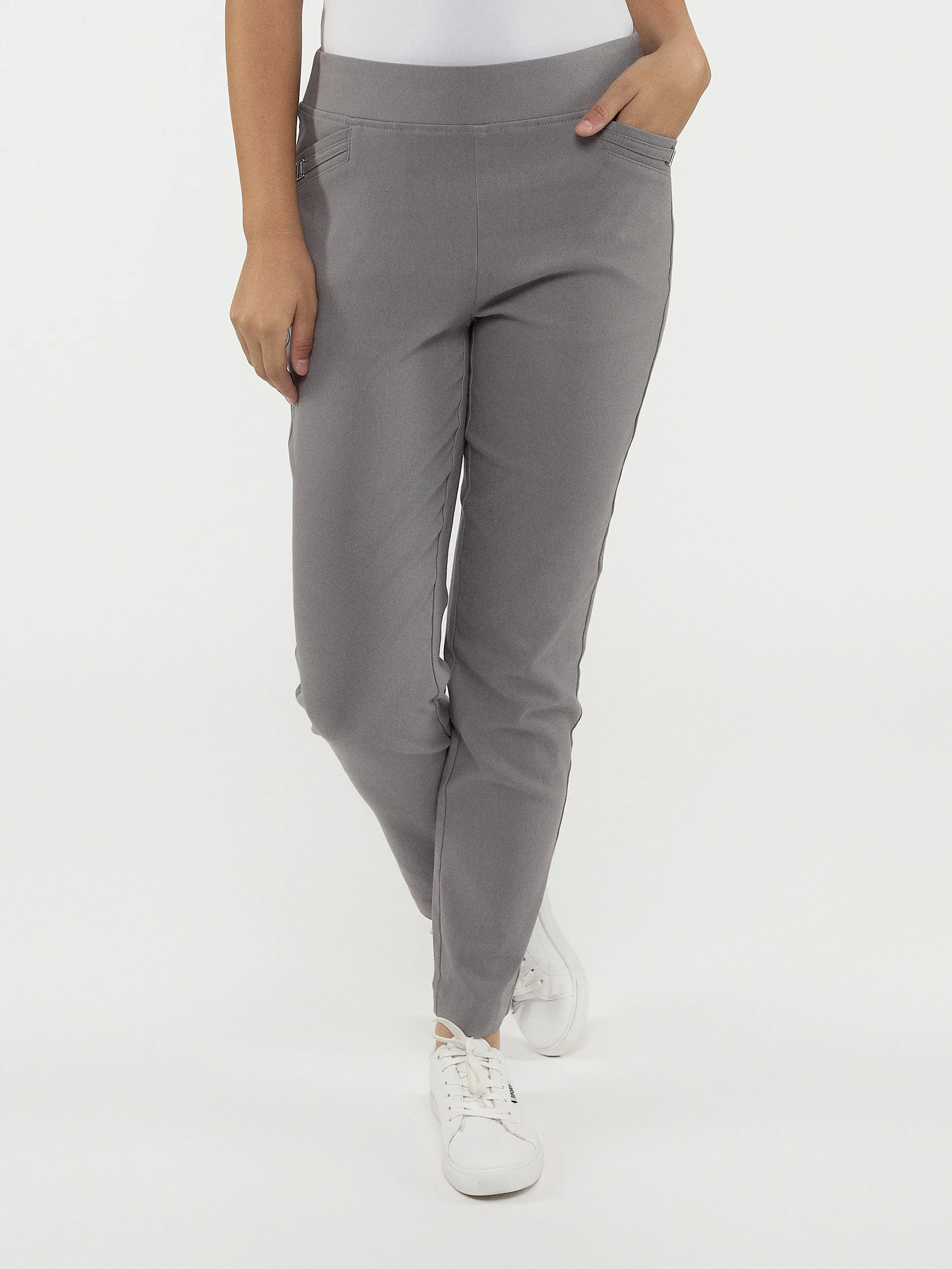 Pantalon habillé étroit semi-ajusté à enfiler - Petite - Image 9