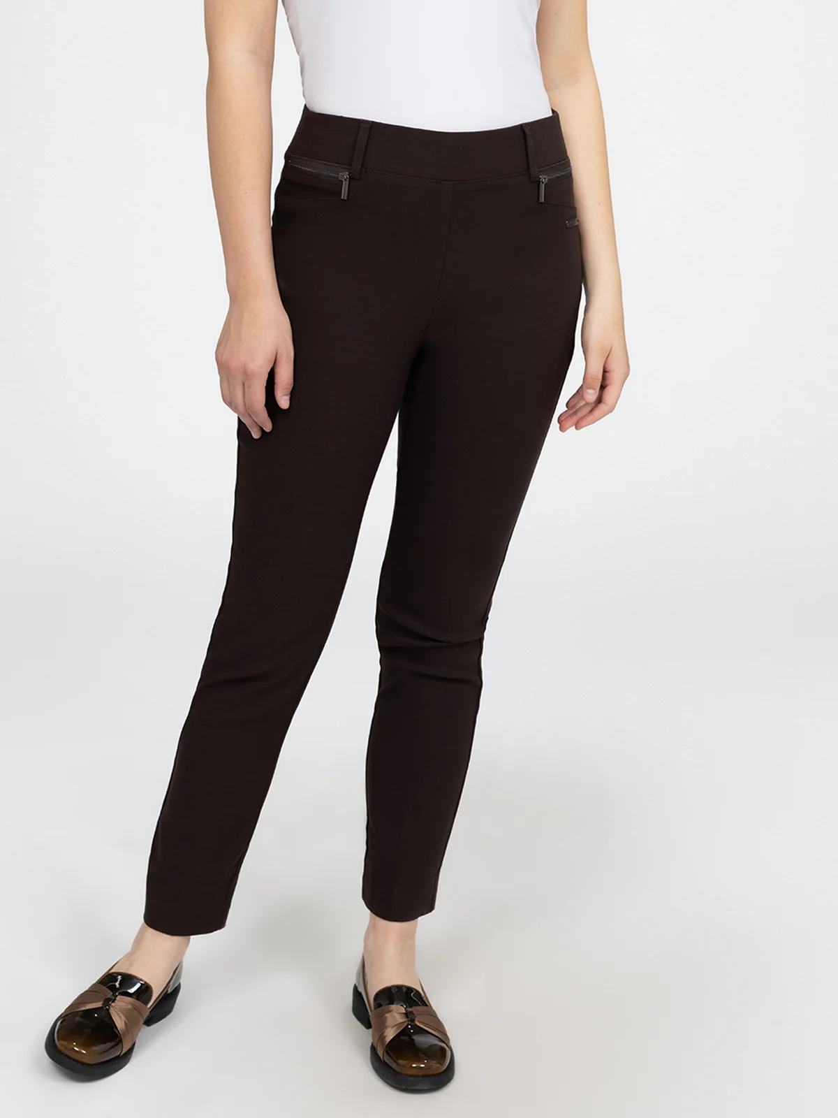 Pantalon habillé étroit semi-ajusté à enfiler - Petite - Image 2