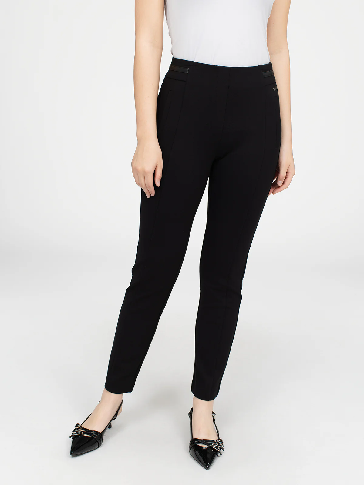 Pantalon habillé étroit semi-ajusté à enfiler - Petite - Image 2